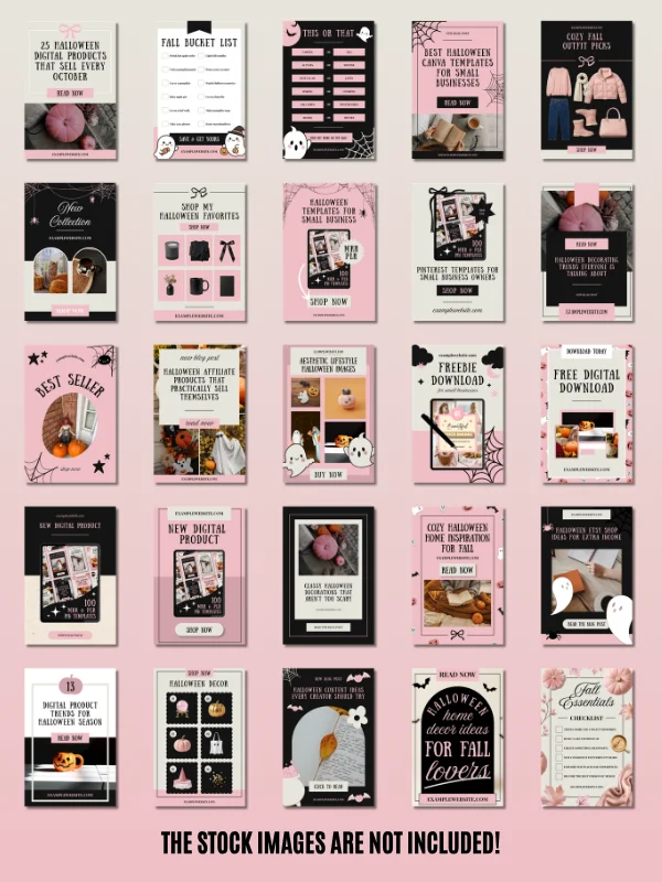 Halloween Pinterest Templates Canva product image (2)