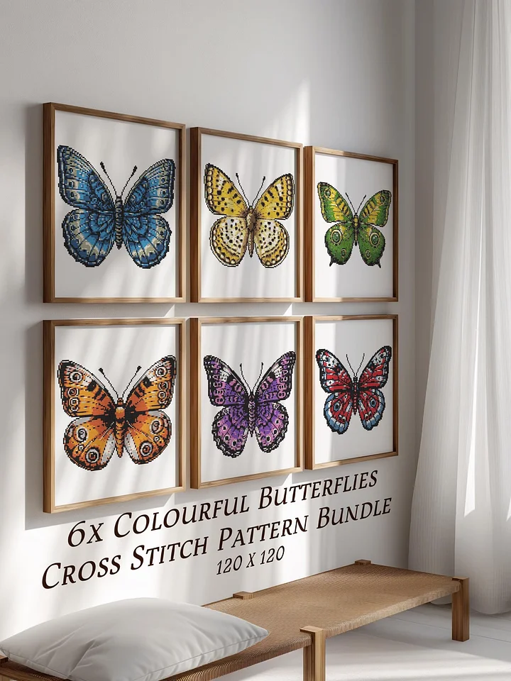 6 Butterflies Cross Stitch Pattern Bundle product image (1)