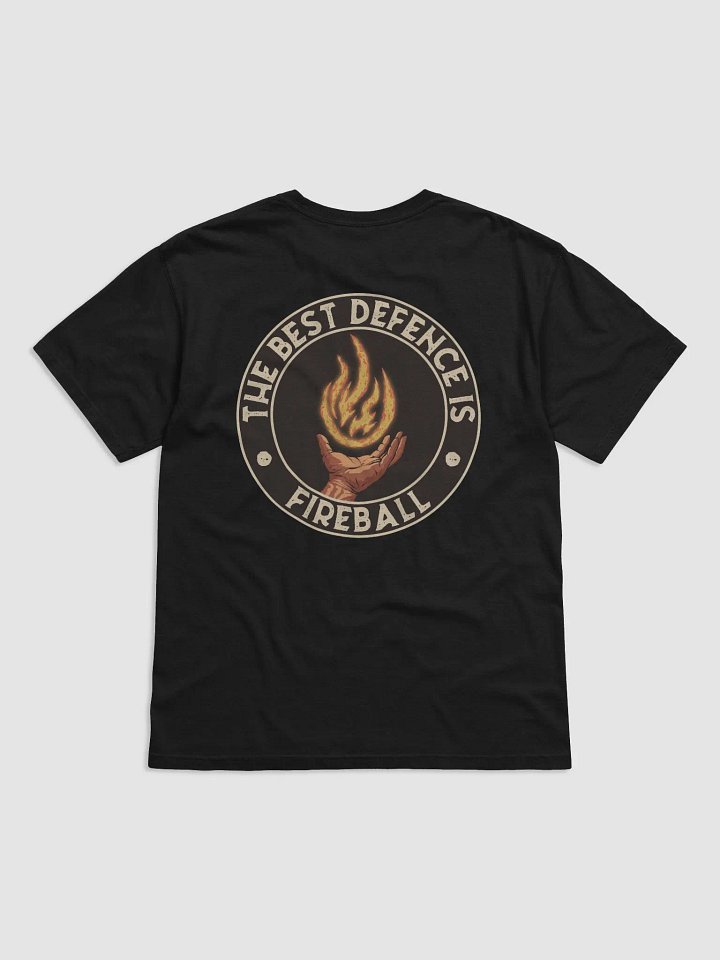 The Best Defence Is Fireball - Retro Art Unisex T-shirt with Back Print product image (1)