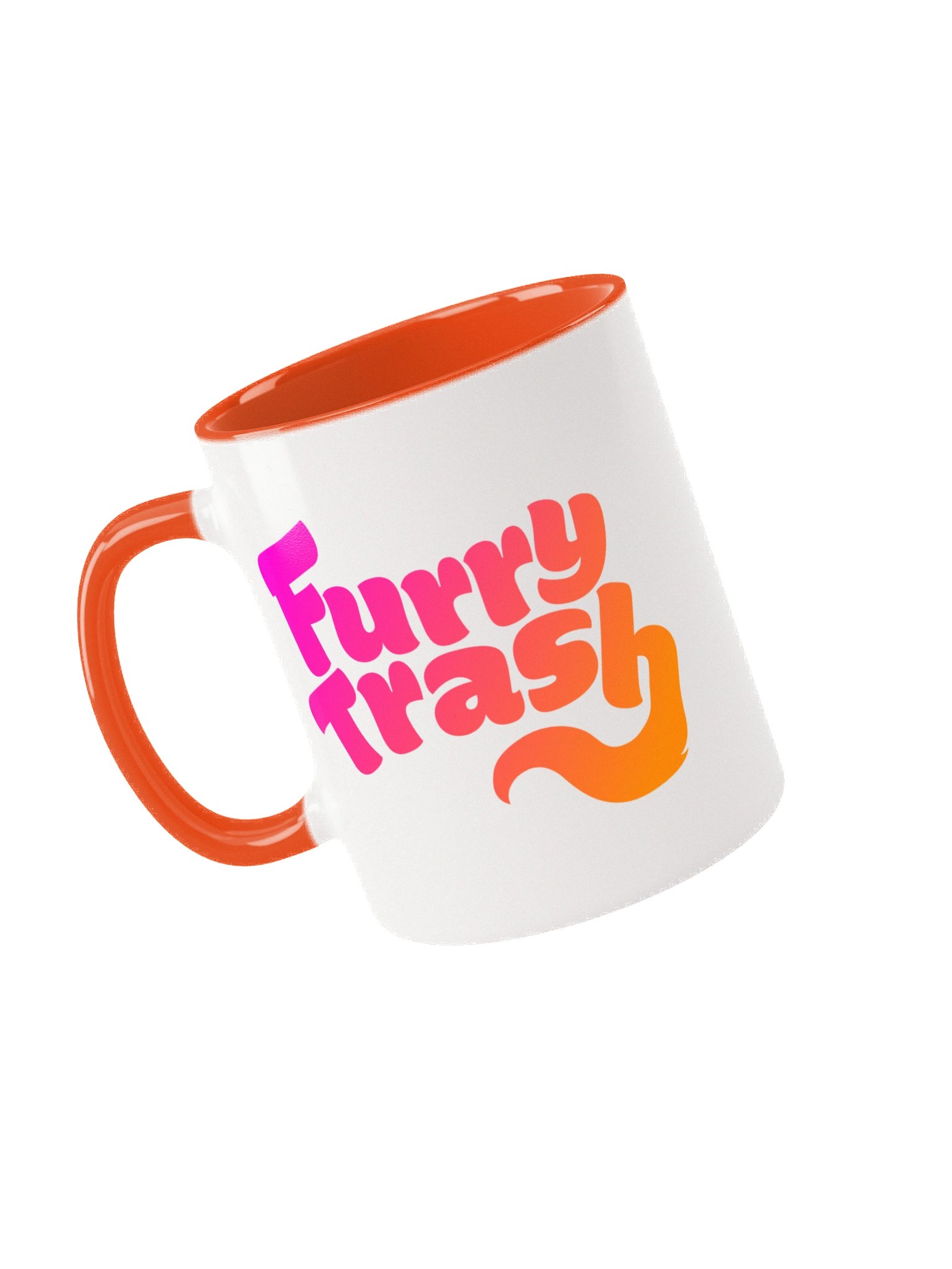 Furry Trash Mug - Bubble Logo (Sunrise Gradient) product image (3)