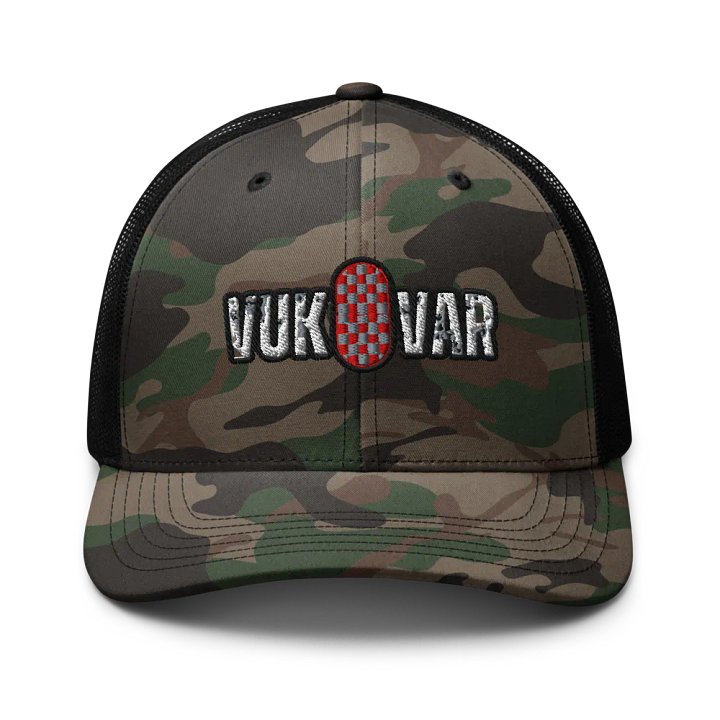 VUKOVAR Distressed Camo Trucker Hat product image (1)