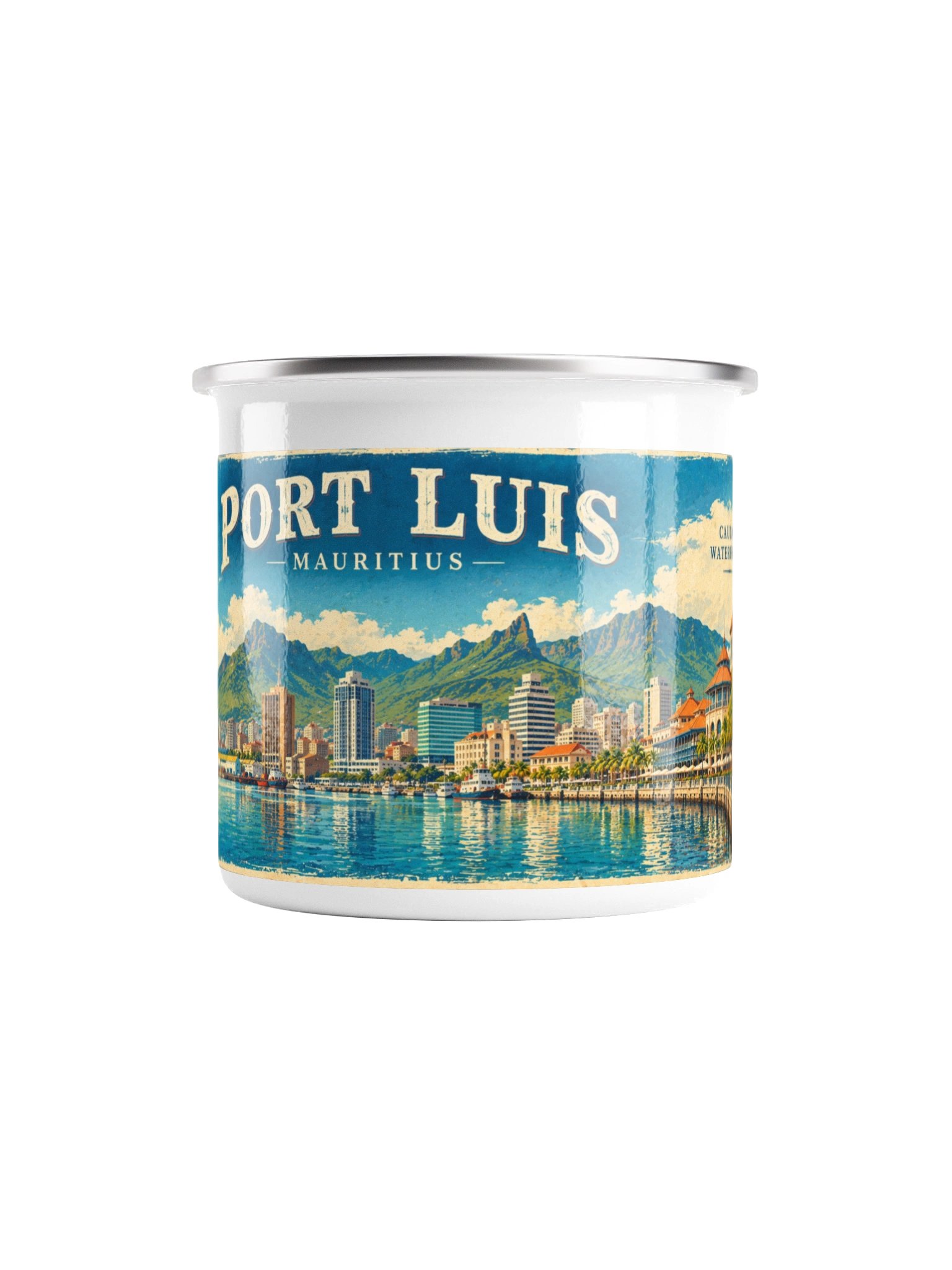 Port Louis Caudan Waterfront Enamel Mug product image (3)