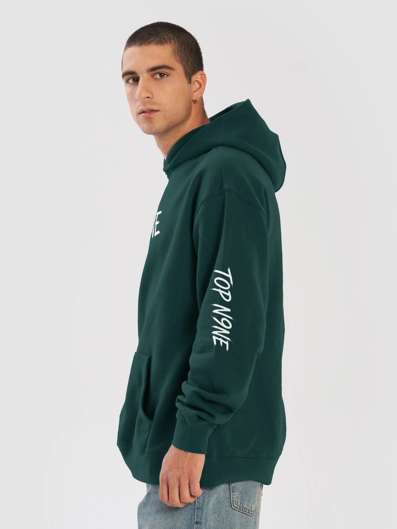 Top Nyne ALL WHITE TXT Oversized Hoodie product image (8)