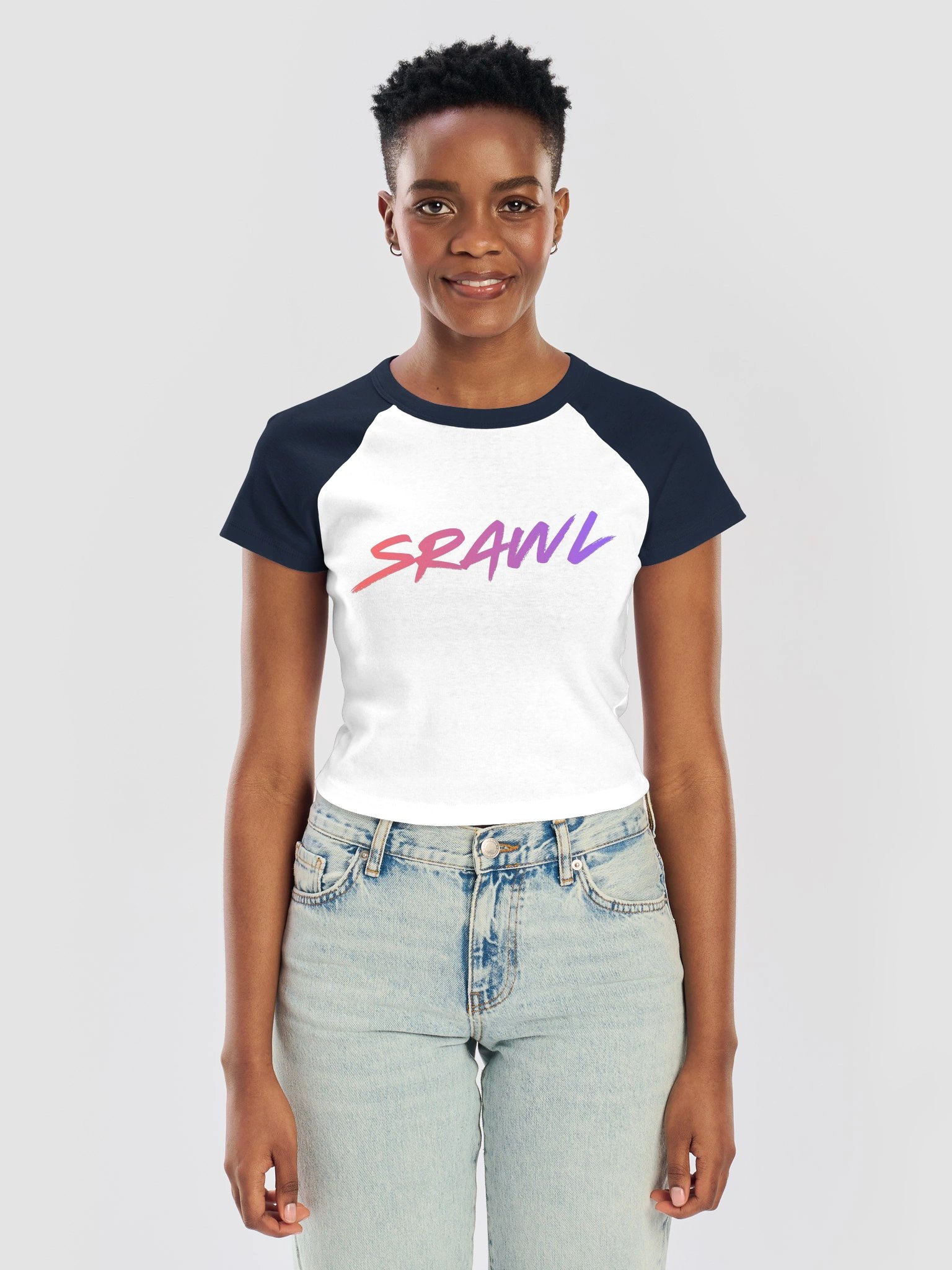 Gradient Brush-Style Logo Baby Tee product image (13)