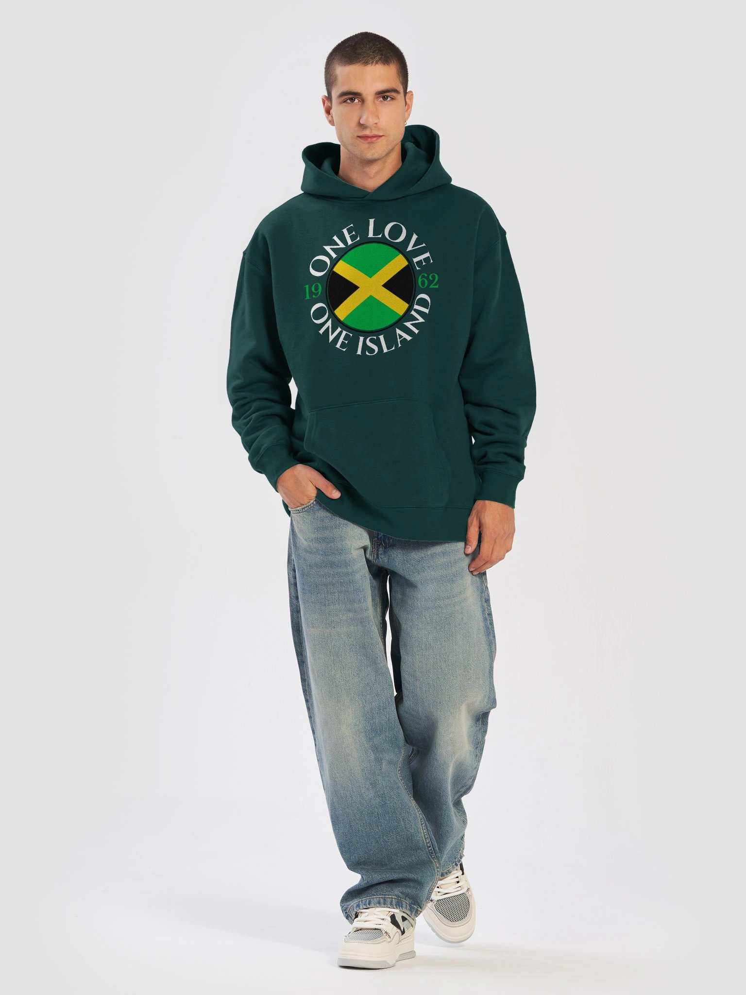 One Love One Jamaica Unisex Oversized Hoodie product image (5)