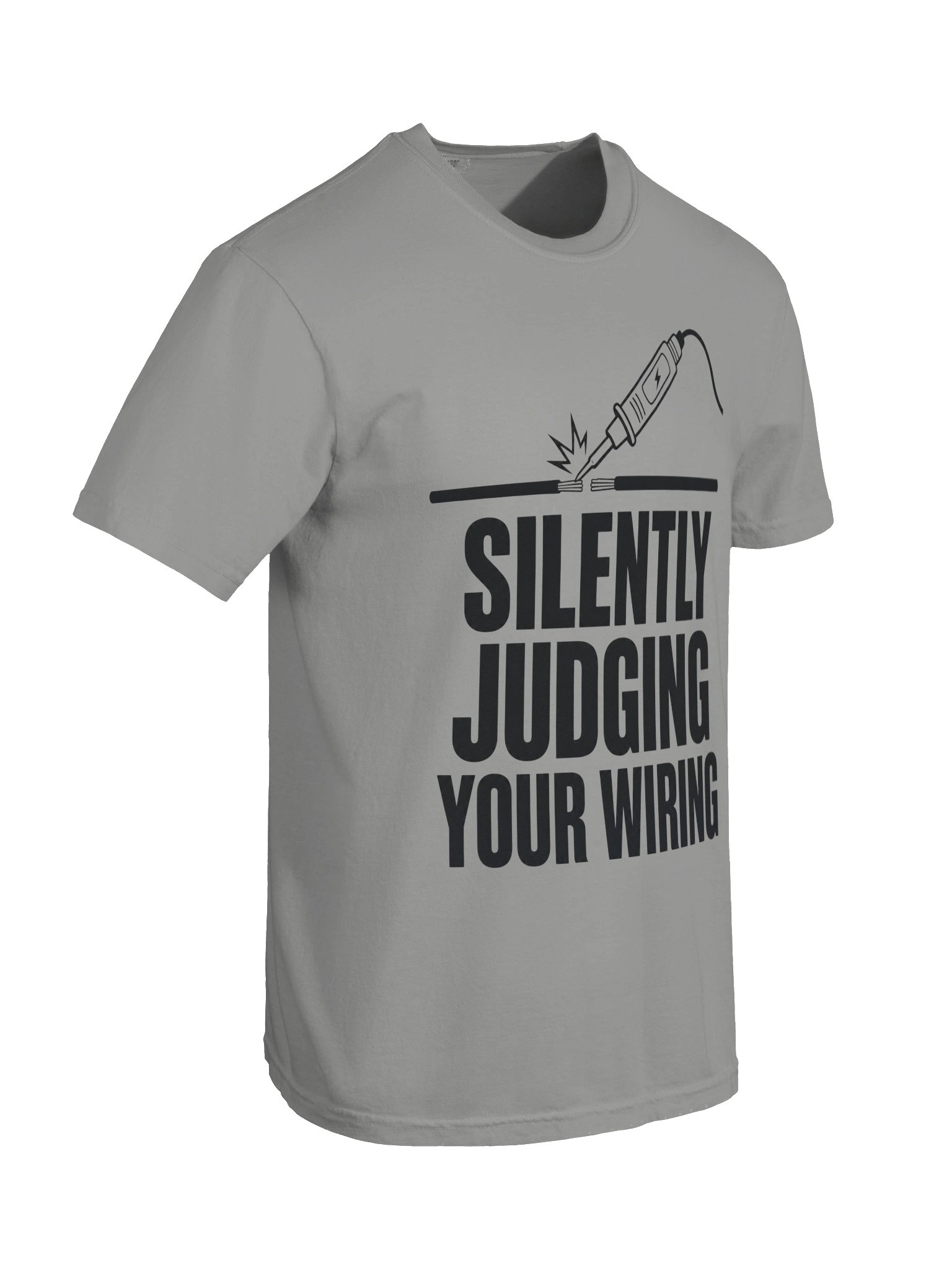 "Silently Judging Your Wiring" Electrician Shirt — Funny Trade Tee product image (58)