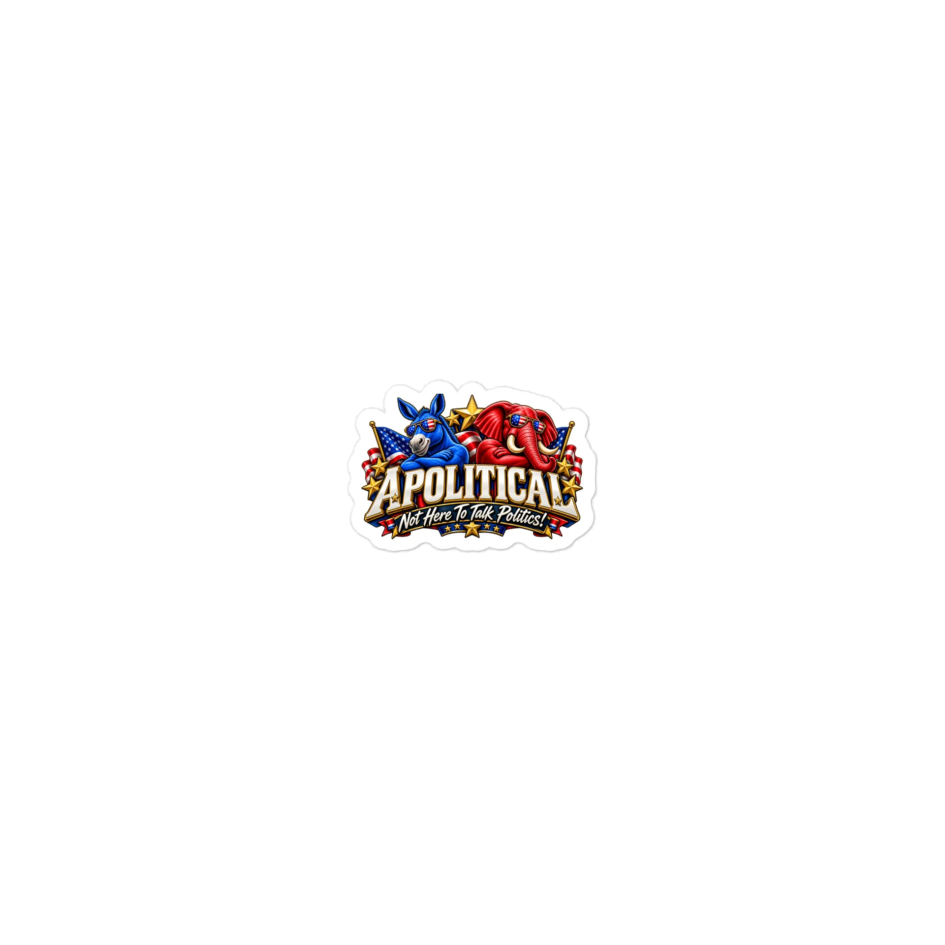 "APOLITICAL" Die Cut Sticker product image (1)