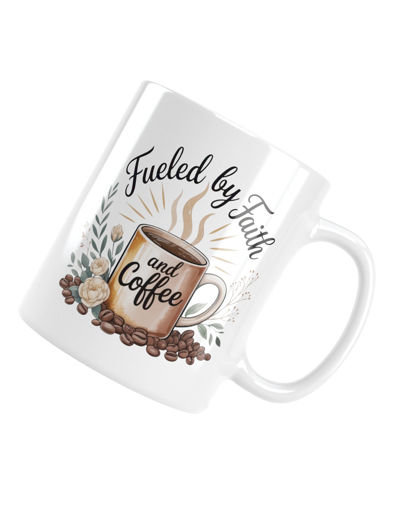 Fueled by Faith and Coffee Inspirational Quote Mug product image (6)