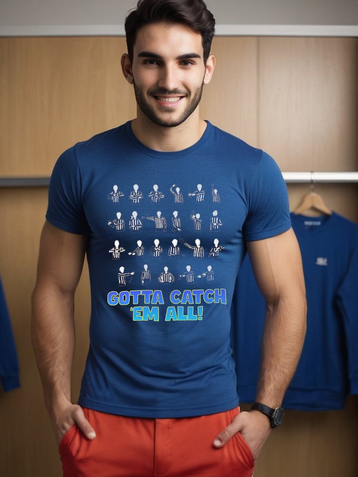 Funny Hockey T-Shirt - Catch Them All Hockey Referee Hand Signal T-Shirt - Gift for Hockey Players Who Don't Follow the Rules product image (2)