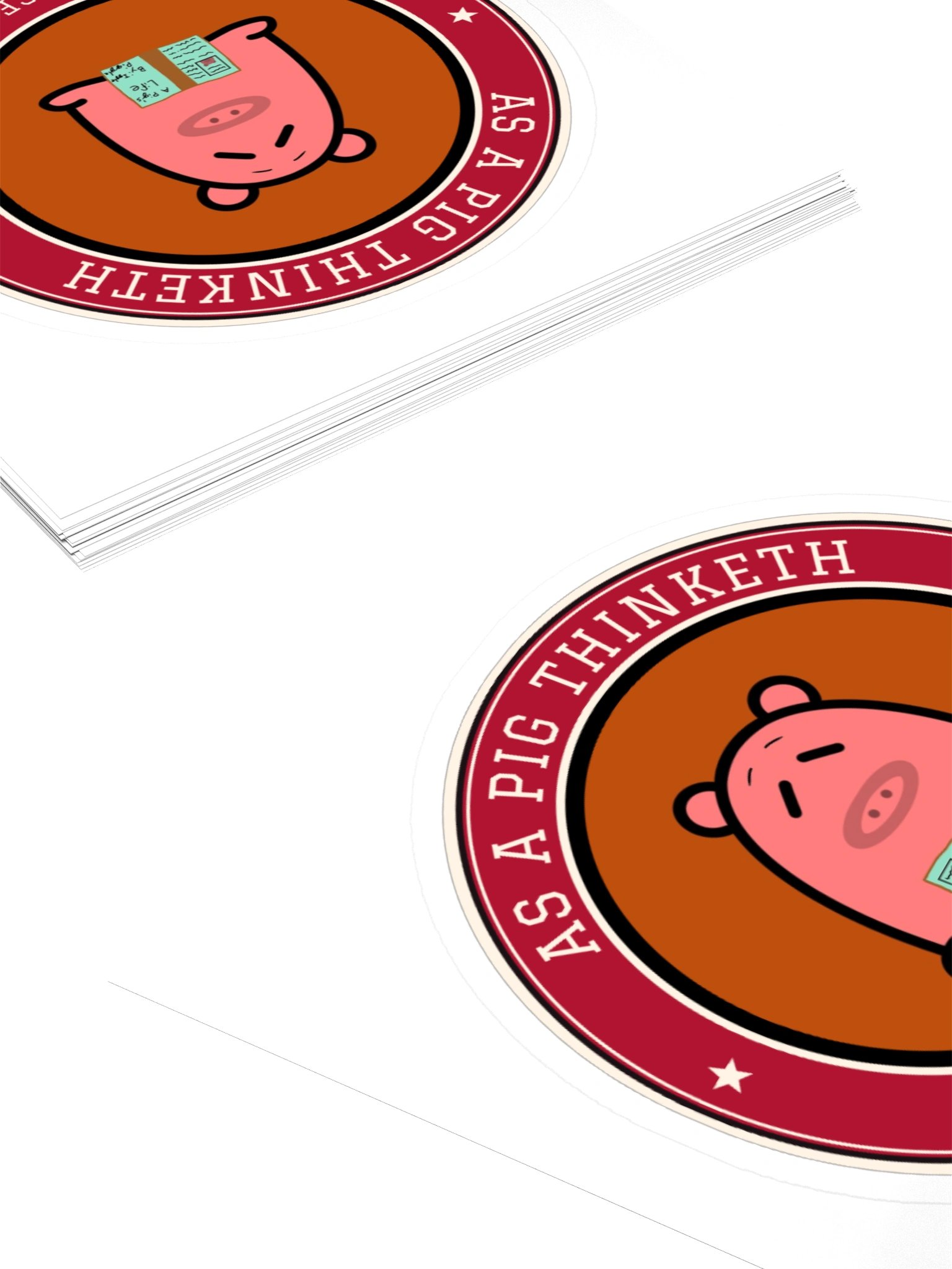 Reading Pig Sticker | As a Pig Thinketh product image (11)