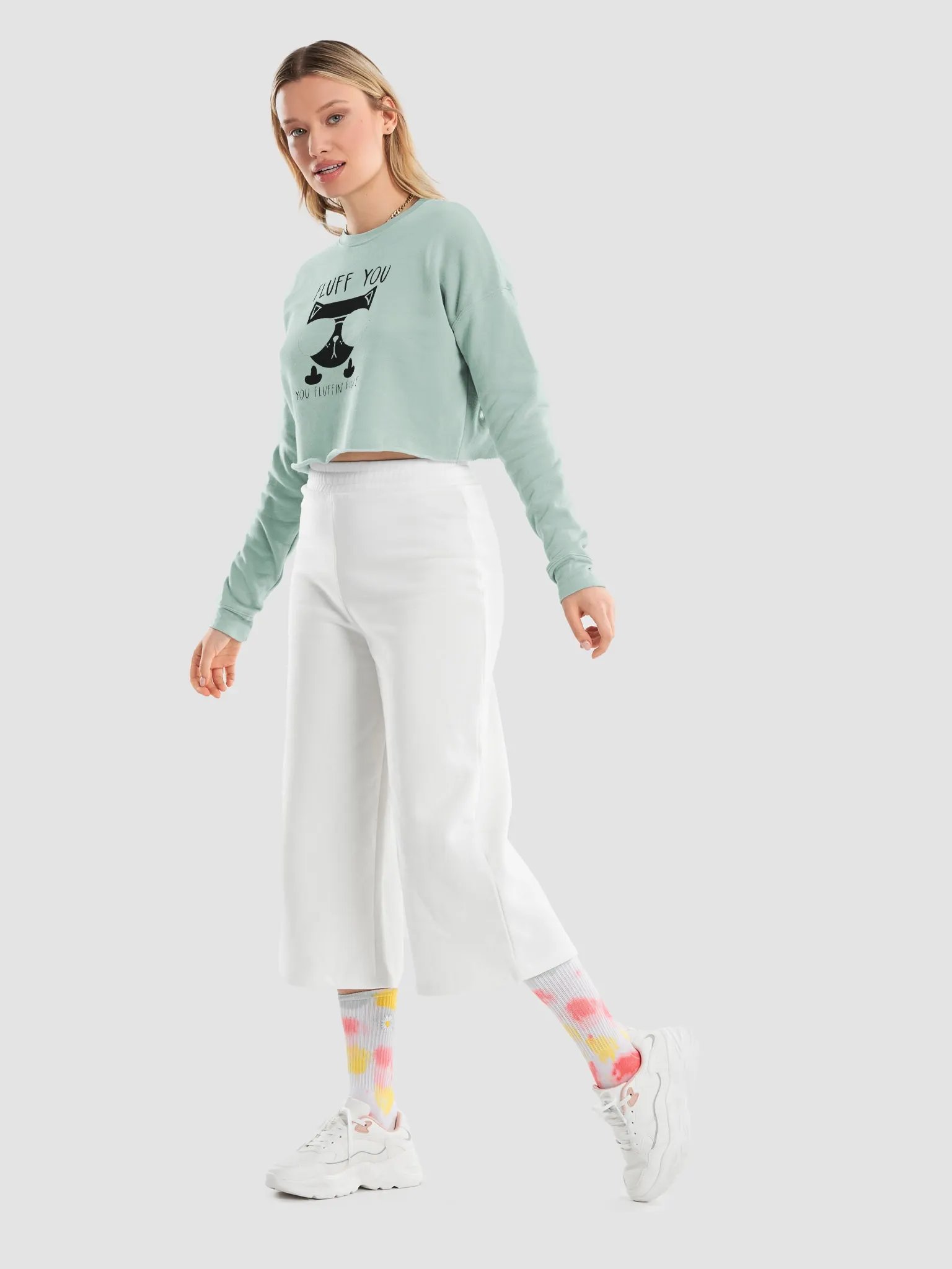 Cool Cat Sunglasses Crop Sweatshirt product image (23)