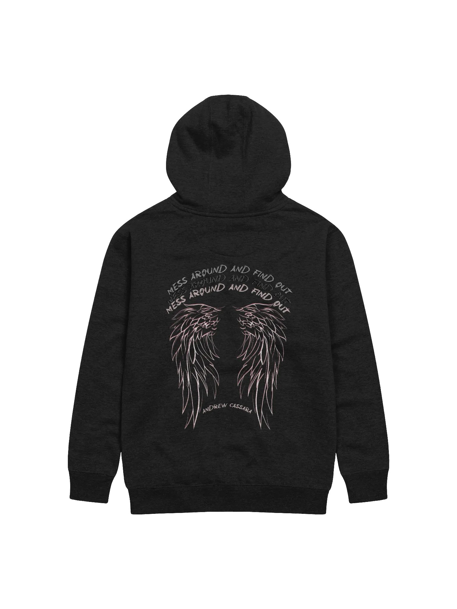MESS AROUND AND FIND OUT ~ WINGS HOODIE (BLACK) product image (2)