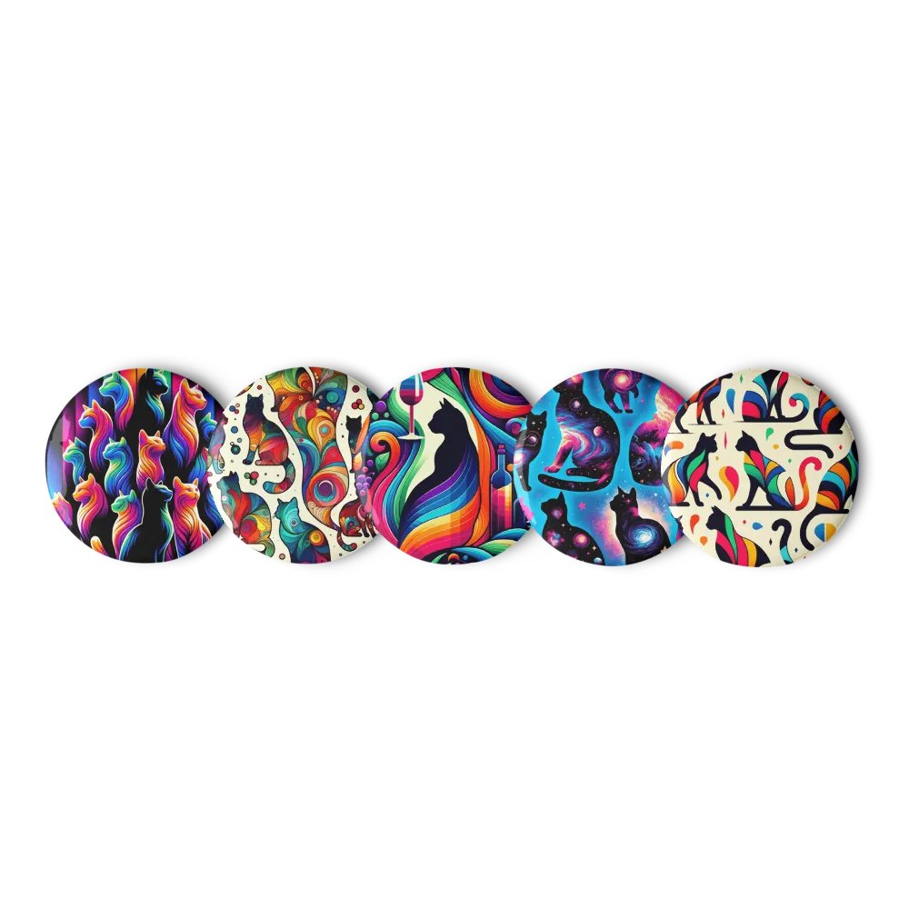Set of Pin Buttons: Cats 2 product image (2)