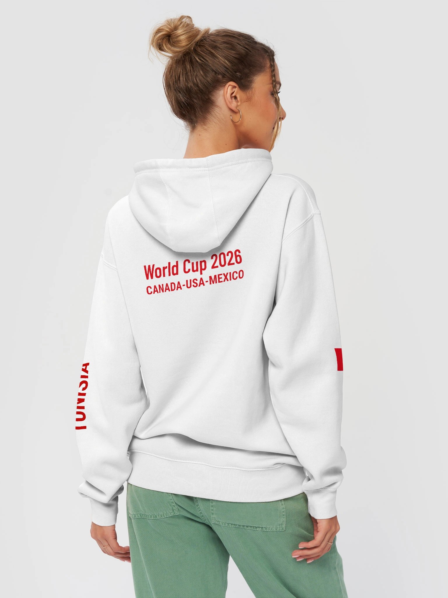 Tunisia 2026 World Cup Flag Hoodie - Premium 3-End Fleece Unisex Hoodie product image (26)
