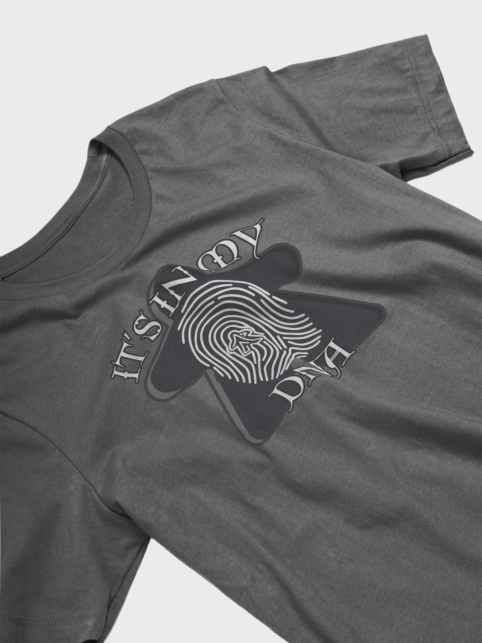 Meeple DNA Shirt for Board Gamers, Fingerprint Meeple Board Game T-shirt, It's in my DNA grey product image (5)