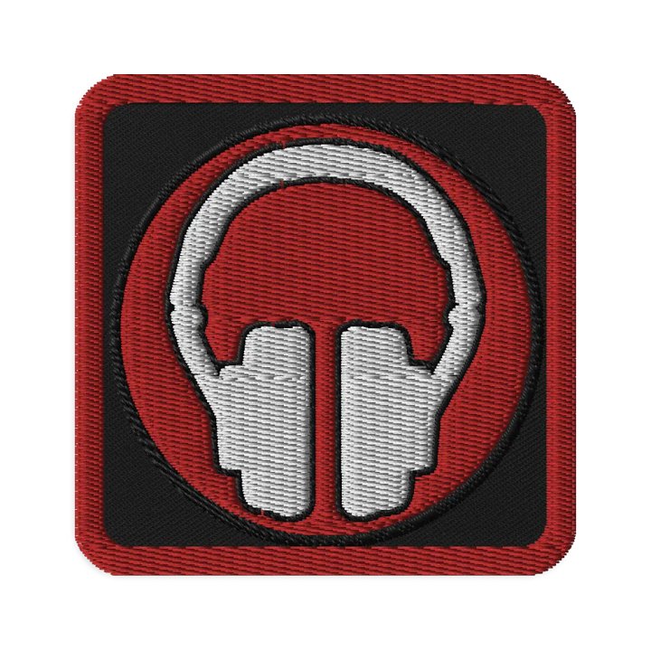 Headphones Embroidered Patch (Square) product image (1)