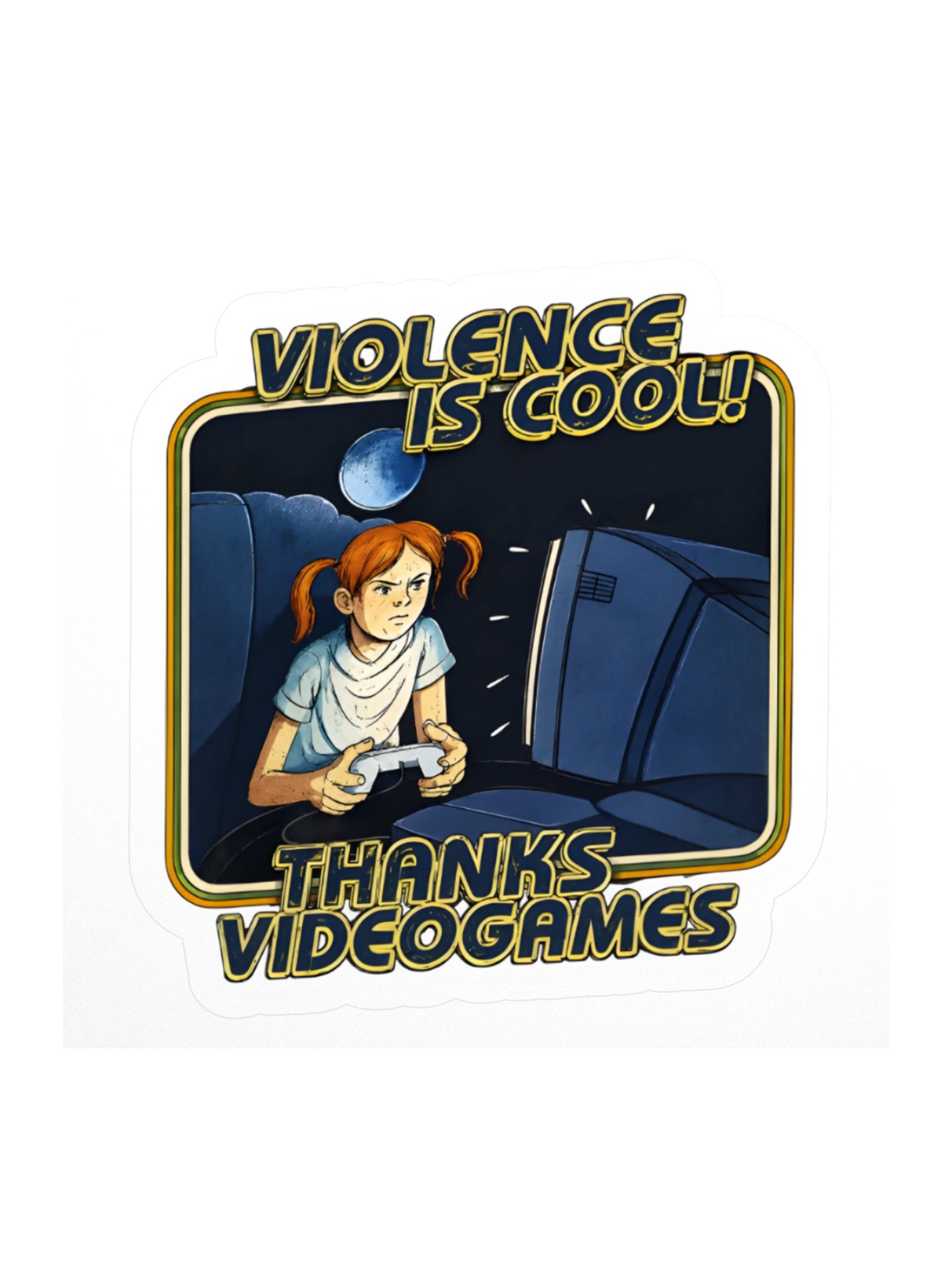 GTA VI “Violence Is Cool, Thanks Video Games” Sticker product image (1)