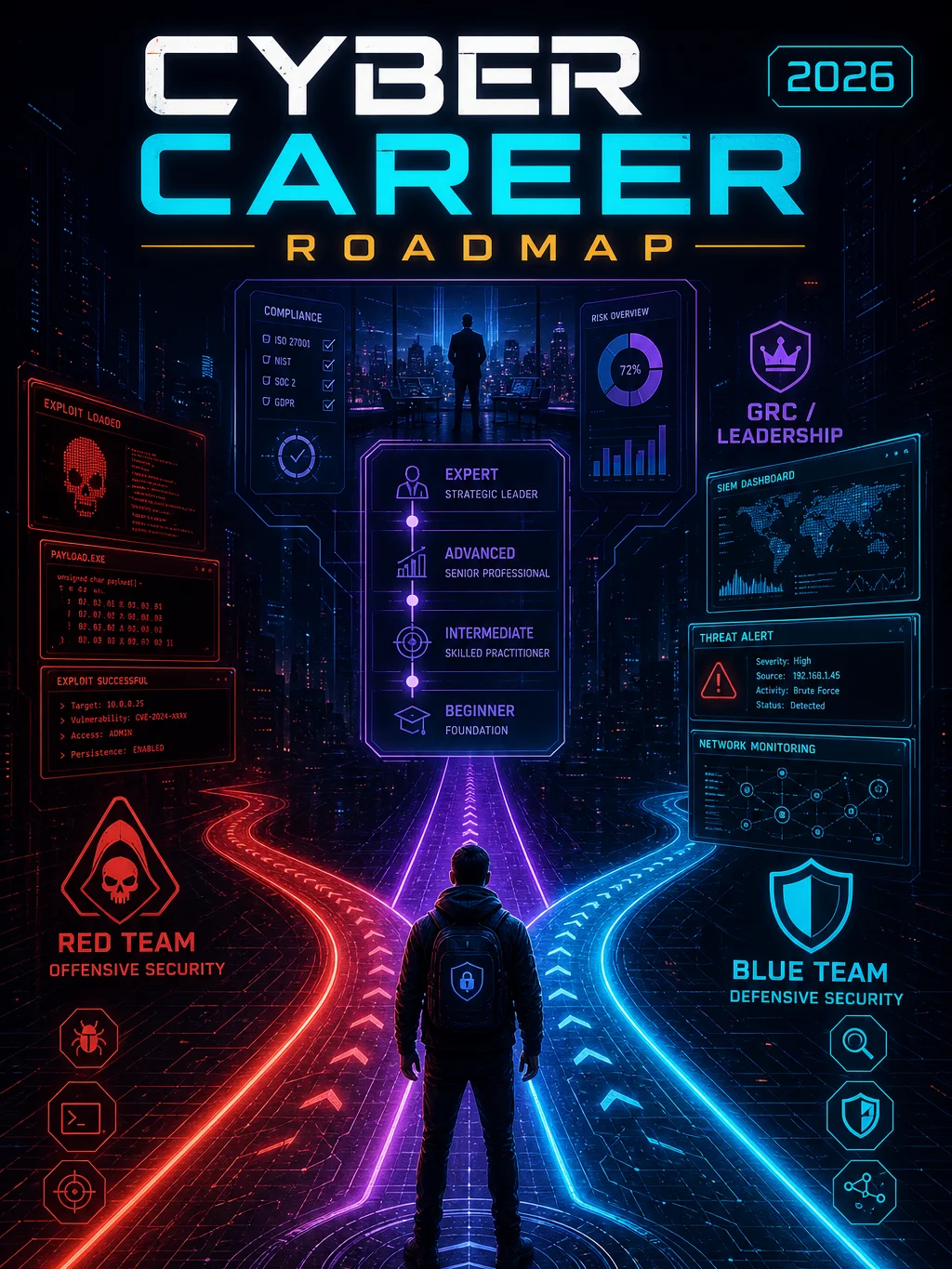 The Ultimate Cybersecurity Career Roadmap & Cheatsheet (Never Expires) product image (1)
