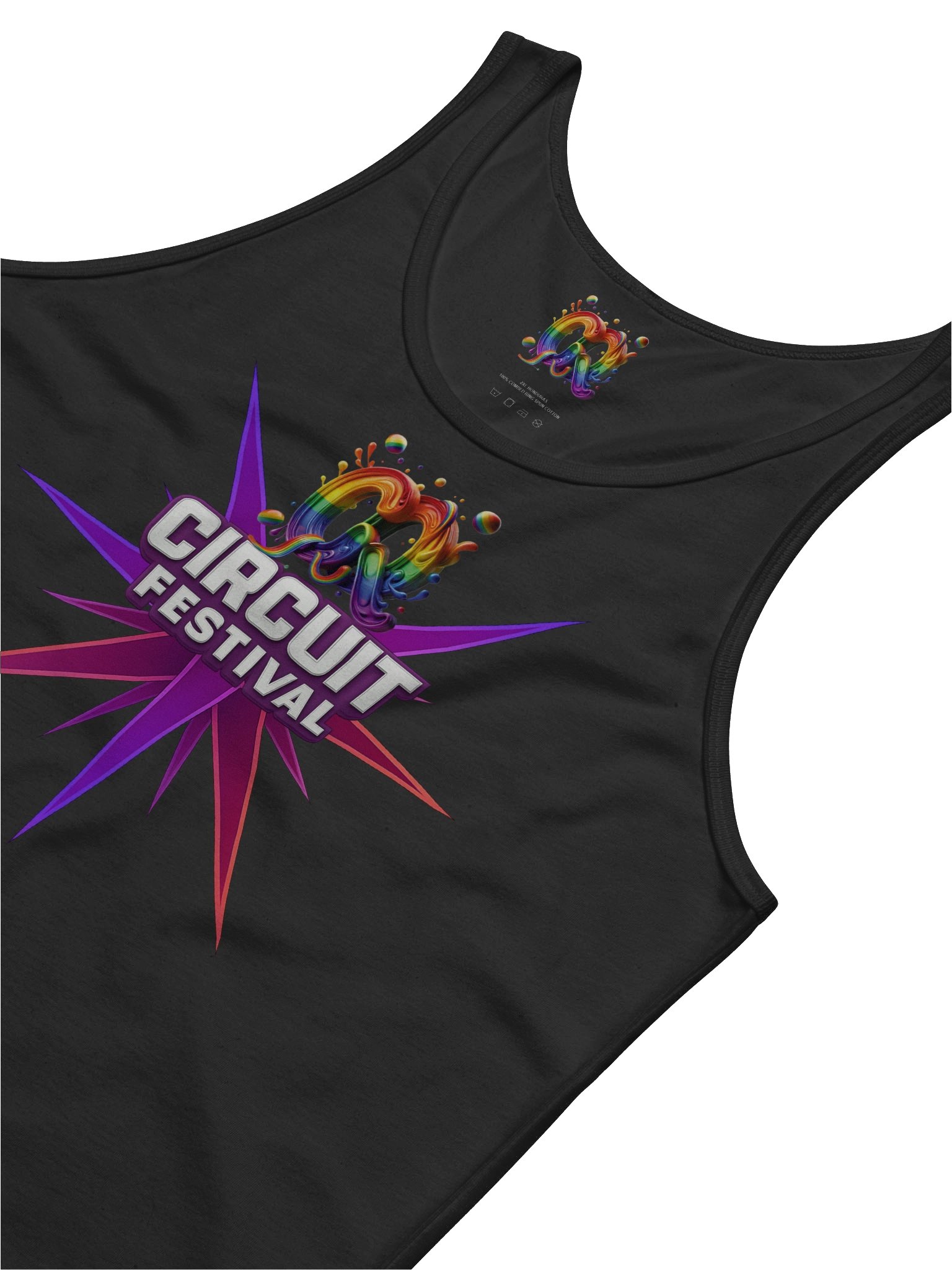 CQ CIRCUIT FESTIVAL – NEON STARBURST PARTY TANK product image (5)