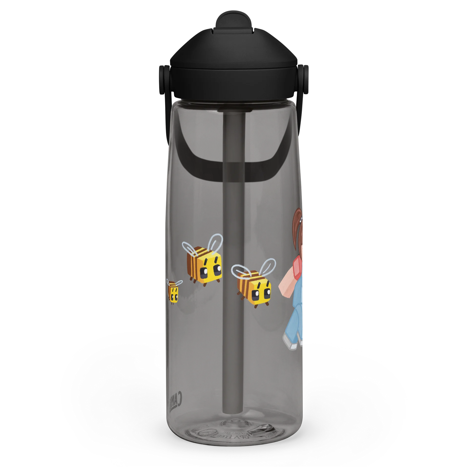 Bee Team Flip Straw Water Bottle by Courtilly product image (2)