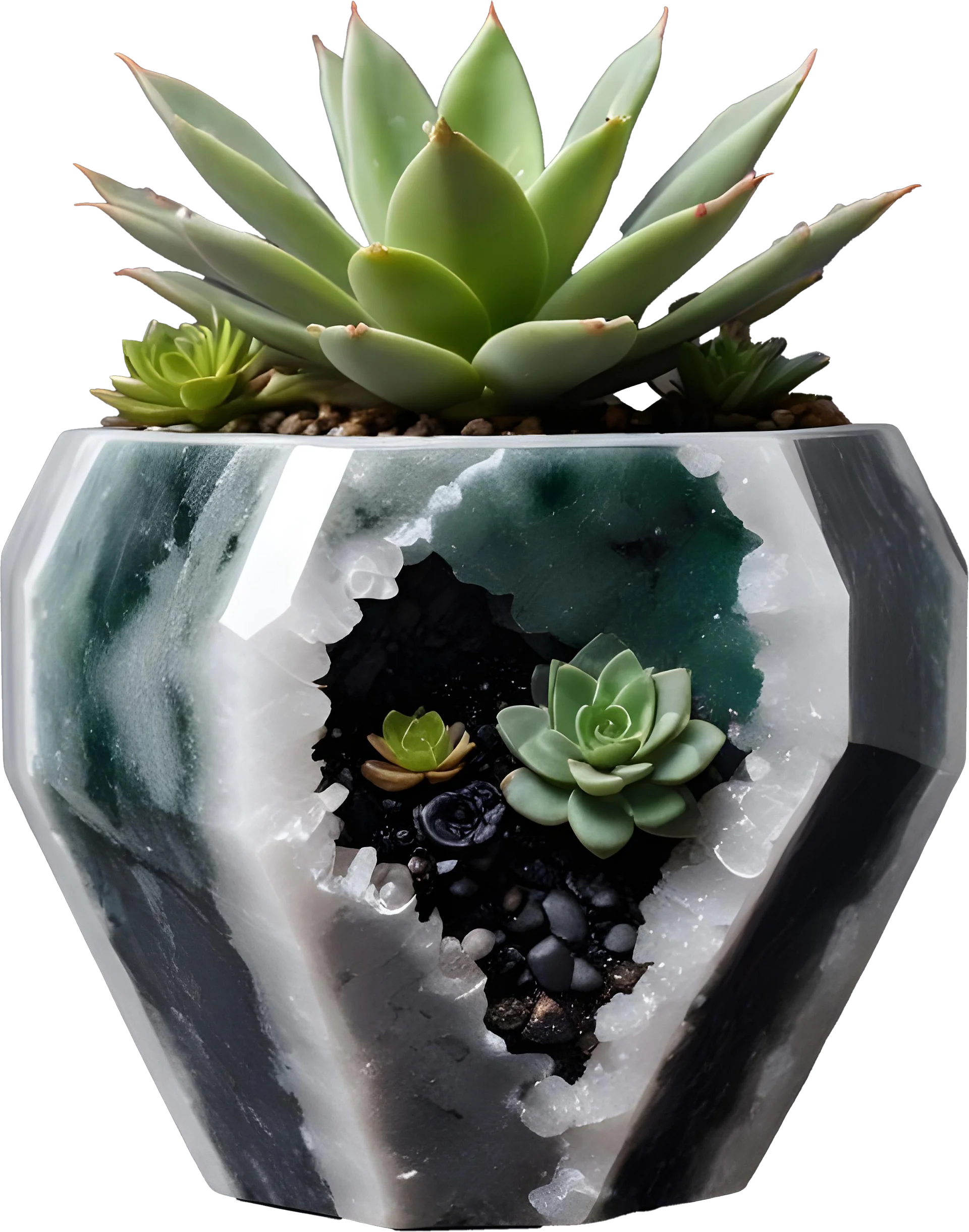 Quartz Eclipse – Succulent Pot png product image (1)