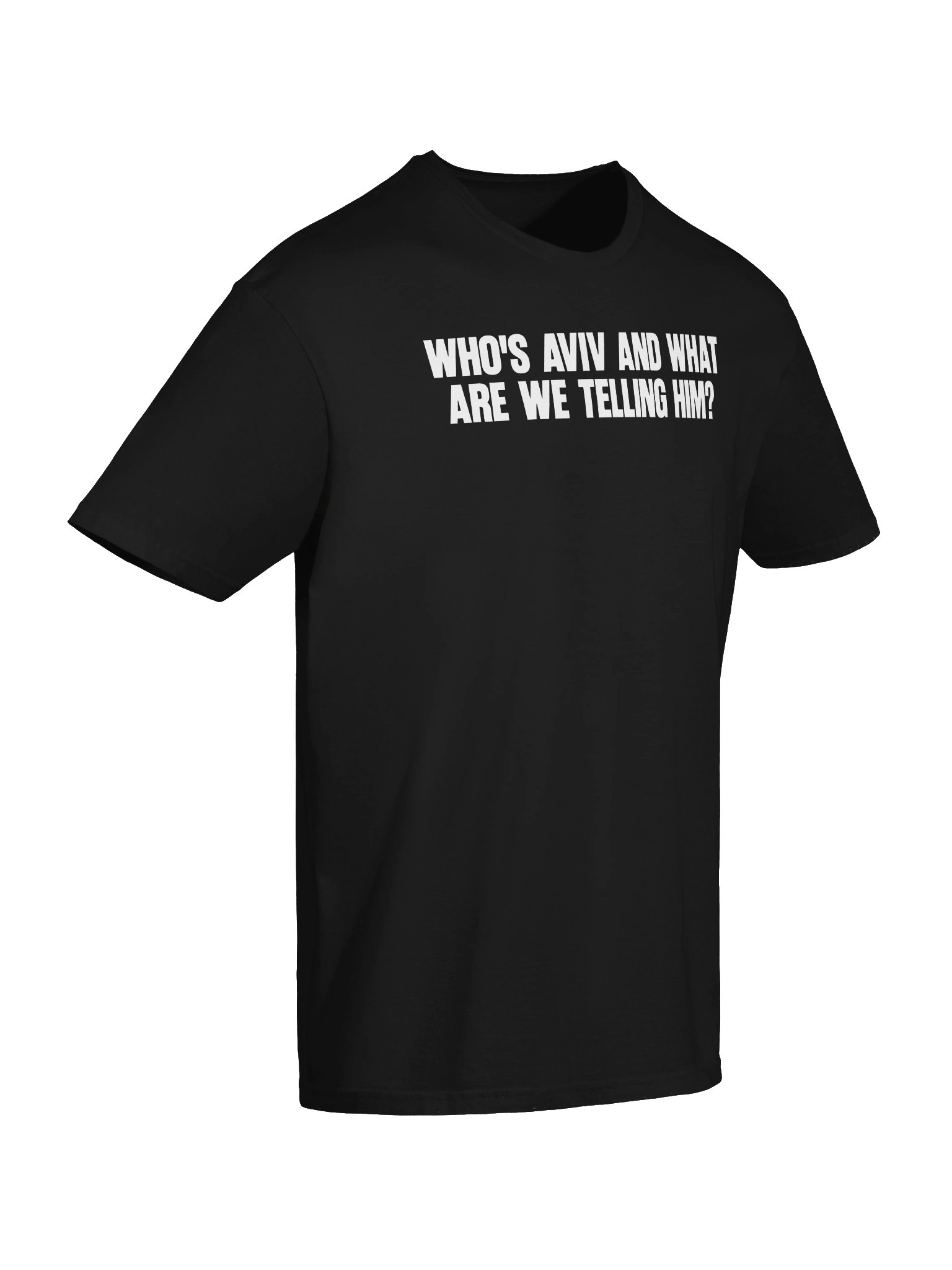 Who’s Aviv And What Are We Telling Him T-Shirt product image (7)