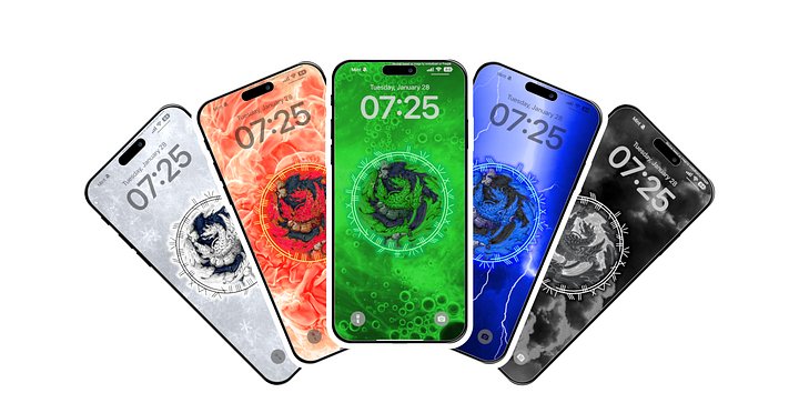 Chromatic Dragons Phone Wallpaper Pack product image (1)