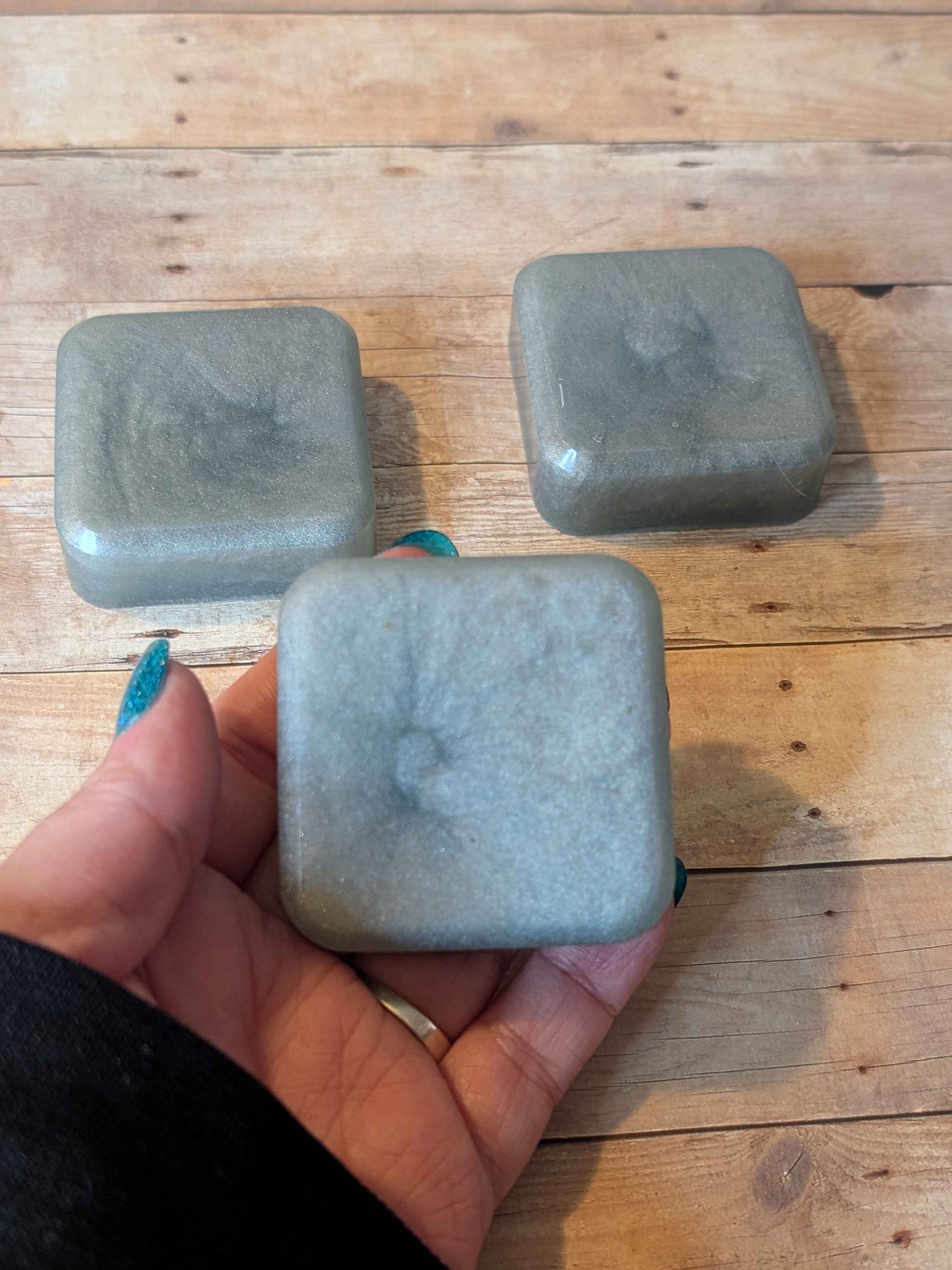 Silver Square Handmade Soap [Set of 3] product image (3)