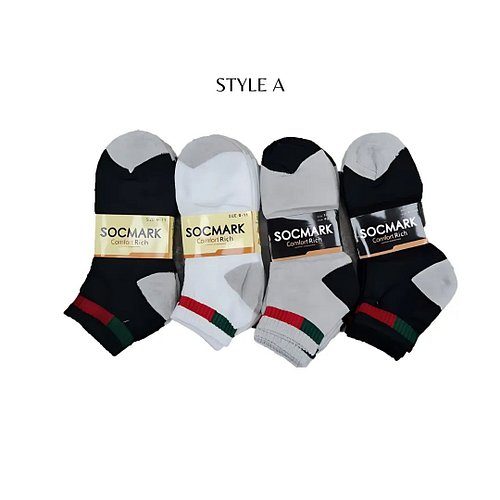 Check out 12 Pairs Ankle Socks 9-11 , 10-13 (8 styles) Active , Unisex 

Stay comfortable and stylish with this pack of 12 pa...