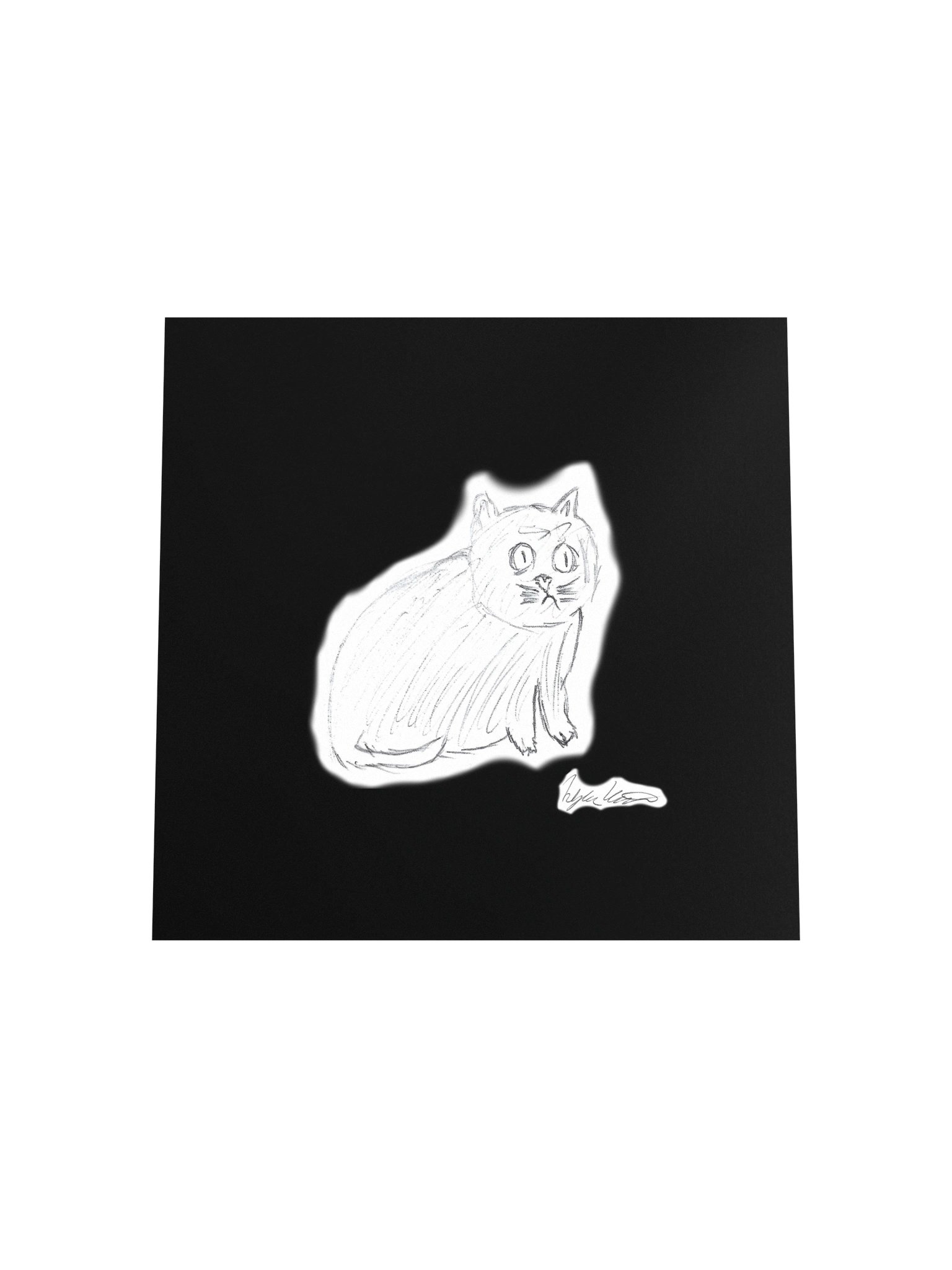 CPTSD Cat Sketch Matte Poster product image (4)