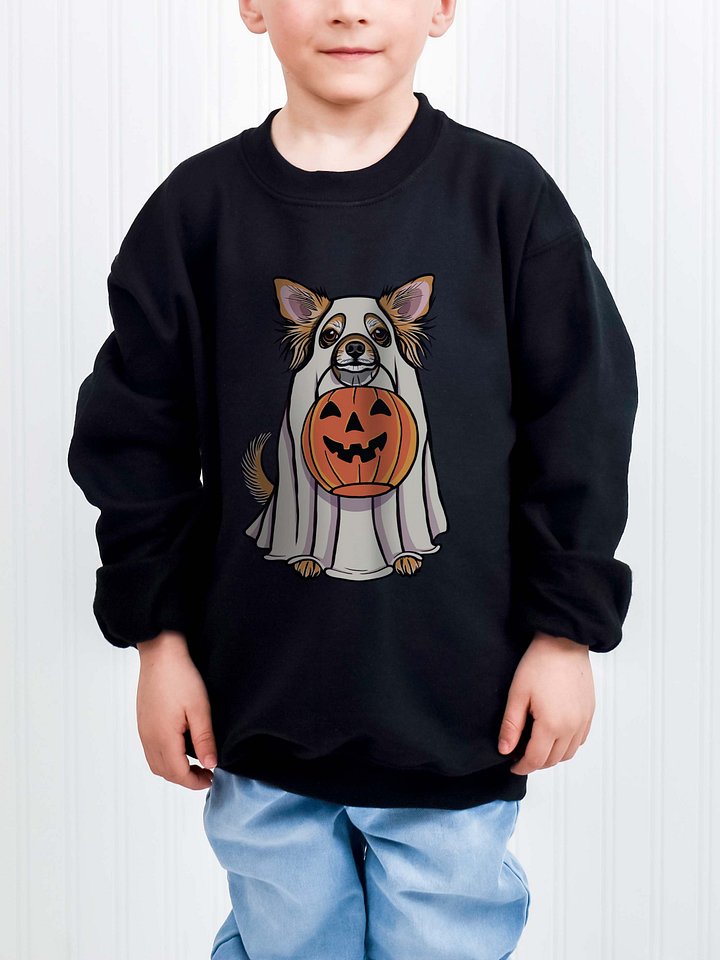 Halloween Longhaired Chihuahua(Fawn) Youth Sweatshirt product image (1)