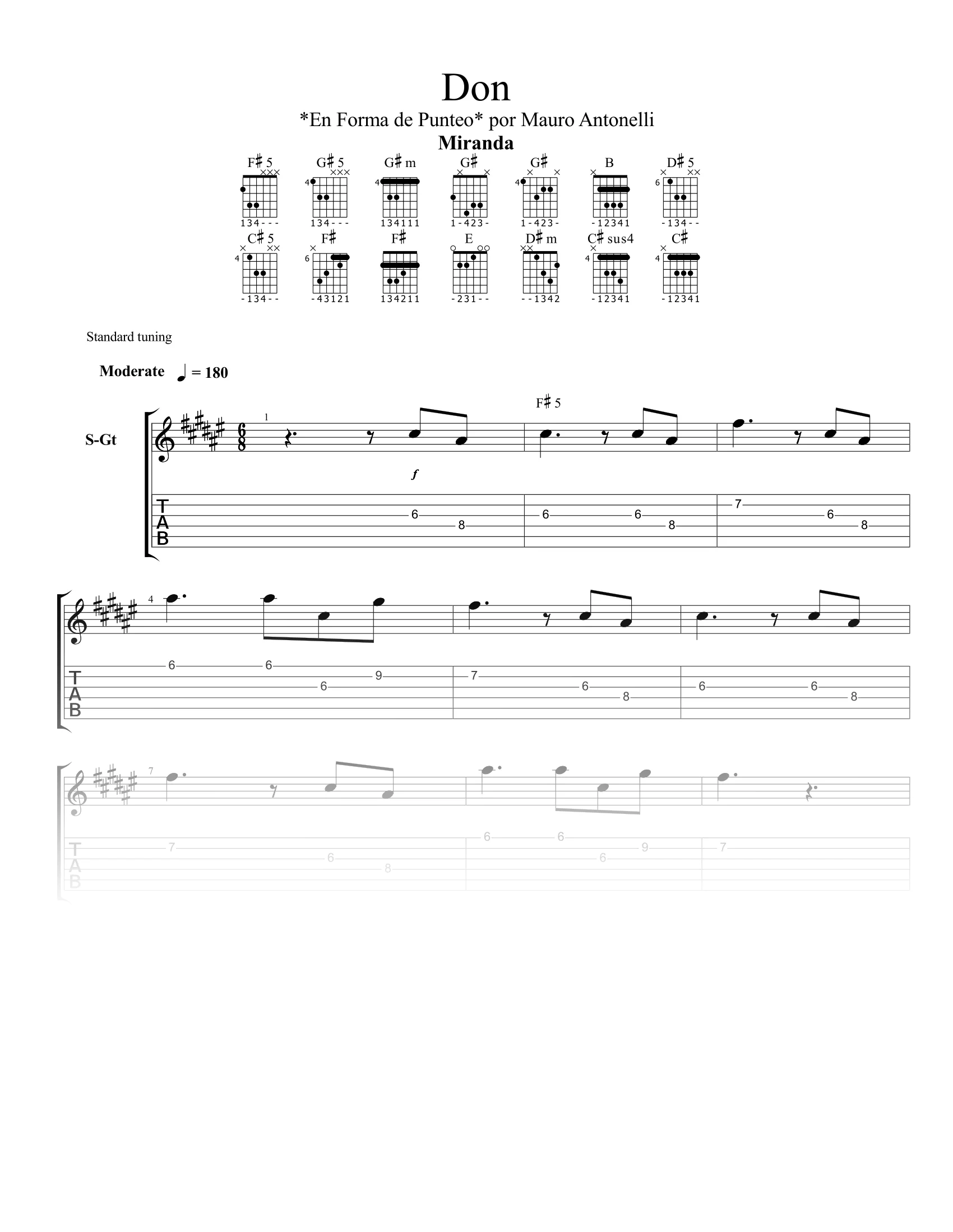Don - Partitura + Tabs + Acordes + Pista product image (1)