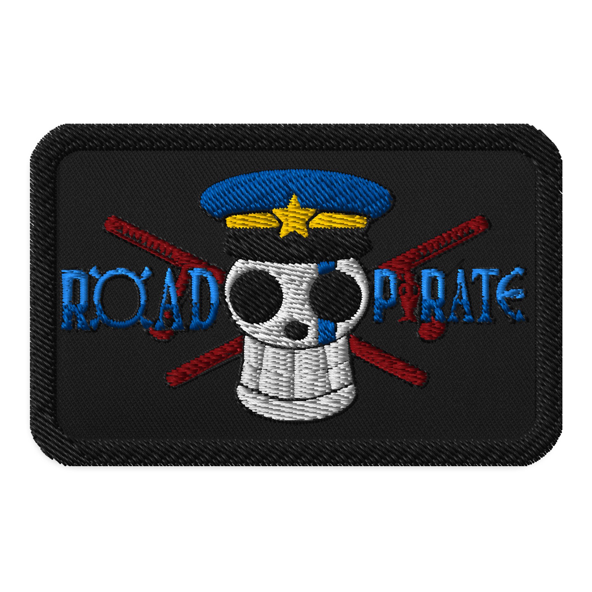 Road Pirate Skull Embroidered Patch product image (1)