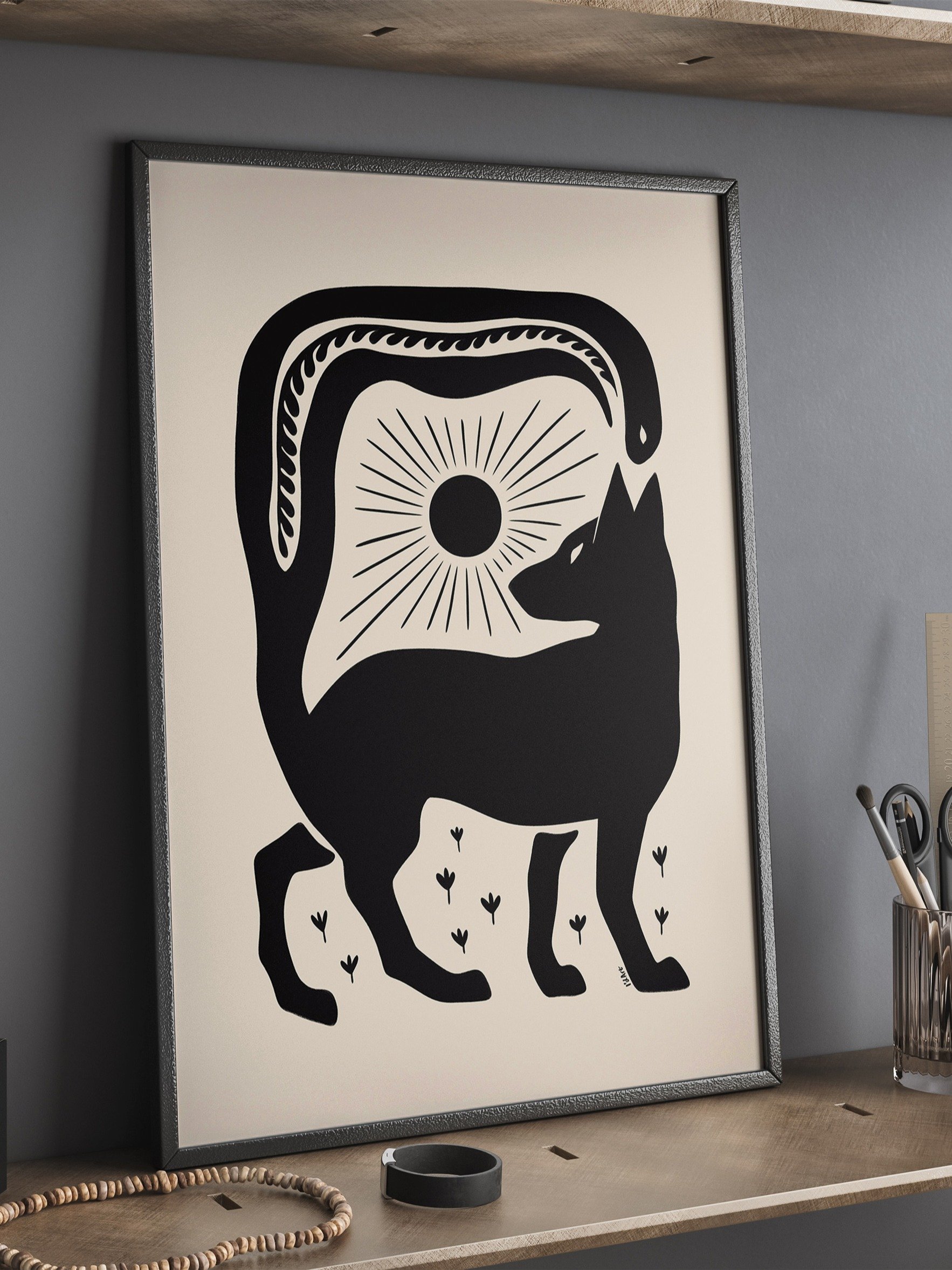 Wolf & Snake Art, Loki's Jörmungandr and Fenrir Print product image (3)