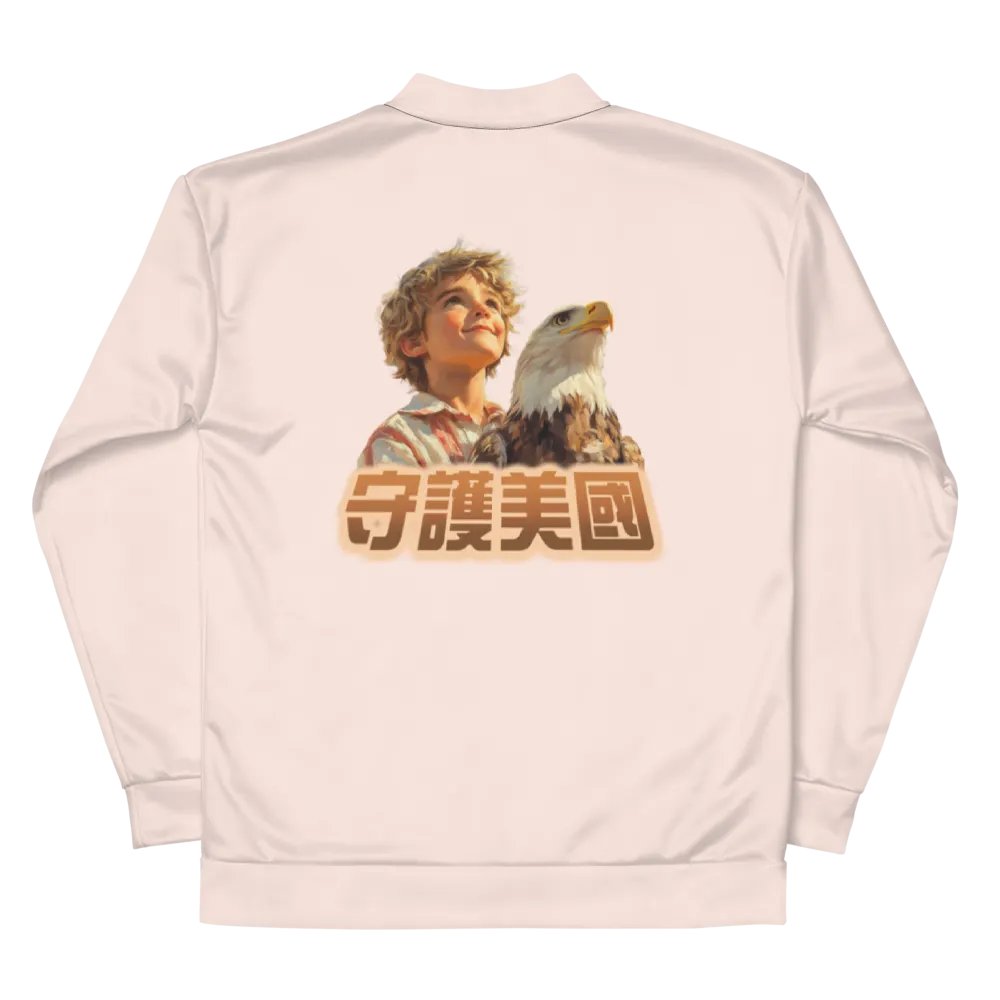 「守護美國」主題飛行員夾克（淡粉） product image (10)