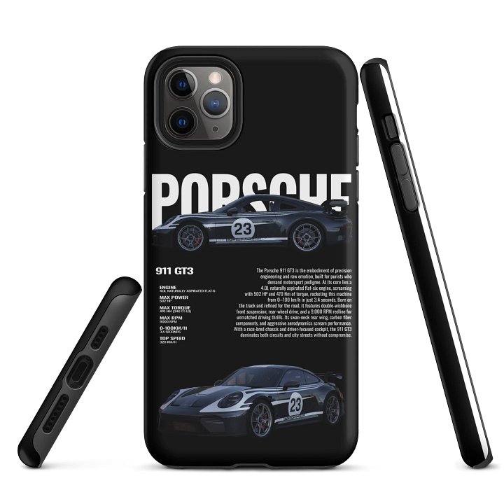 Porsche 911 GT3 iPhone Case – Premium Car Enthusiast Phone Cover (Fits iPhone 11/12/13/14/15 Pro & Pro Max) product image (1)