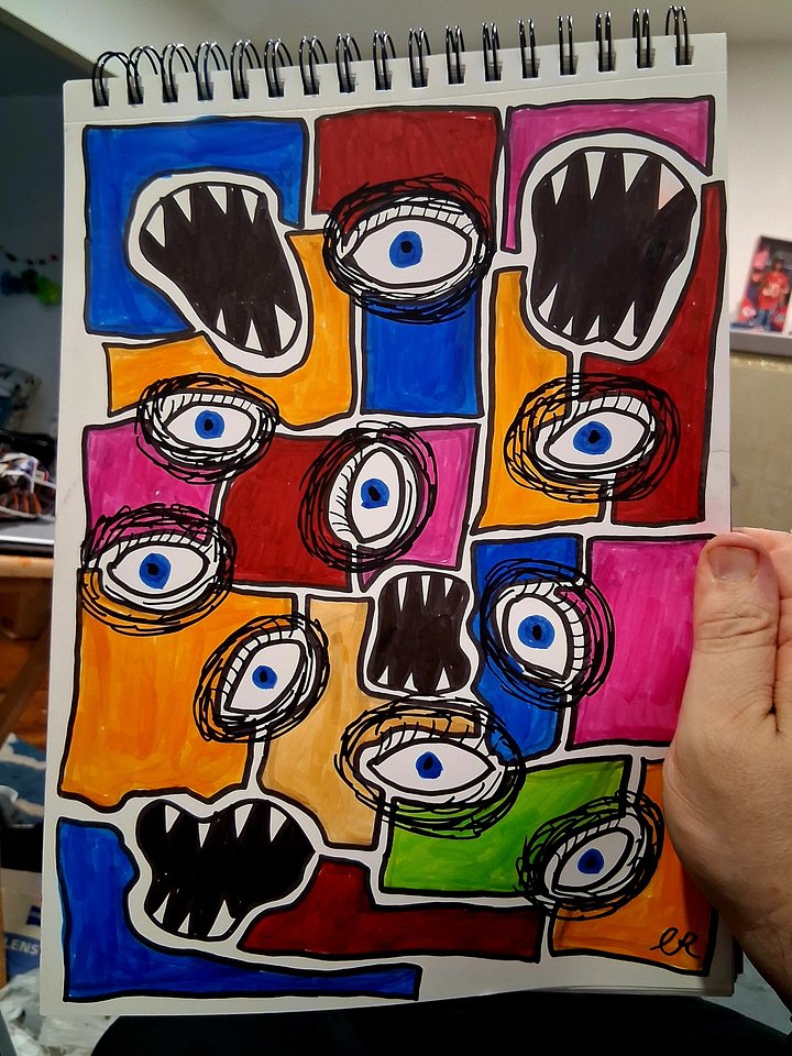 Mouths of the Abyss Original Drawing product image (1)