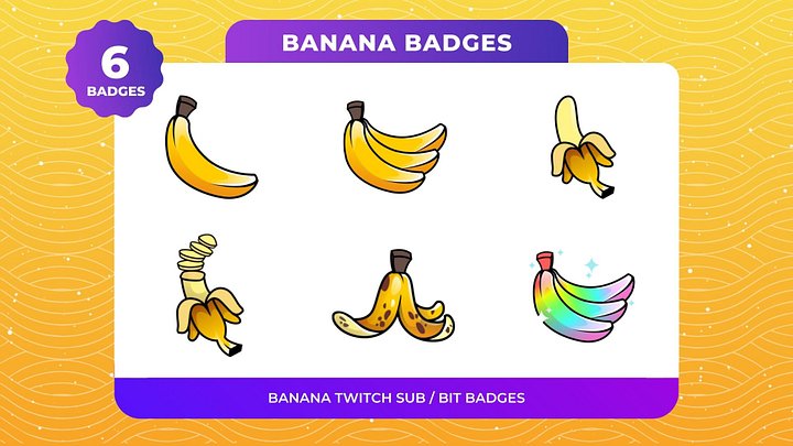 Banana Badges 6-Pack product image (1)