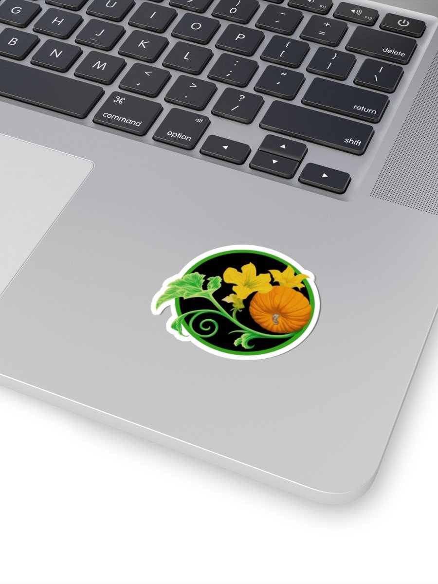 Autumn Pumpkin Blossom Vinyl Decal – Krita Airbrush Fall Harvest Kiss-Cut Sticker product image (6)