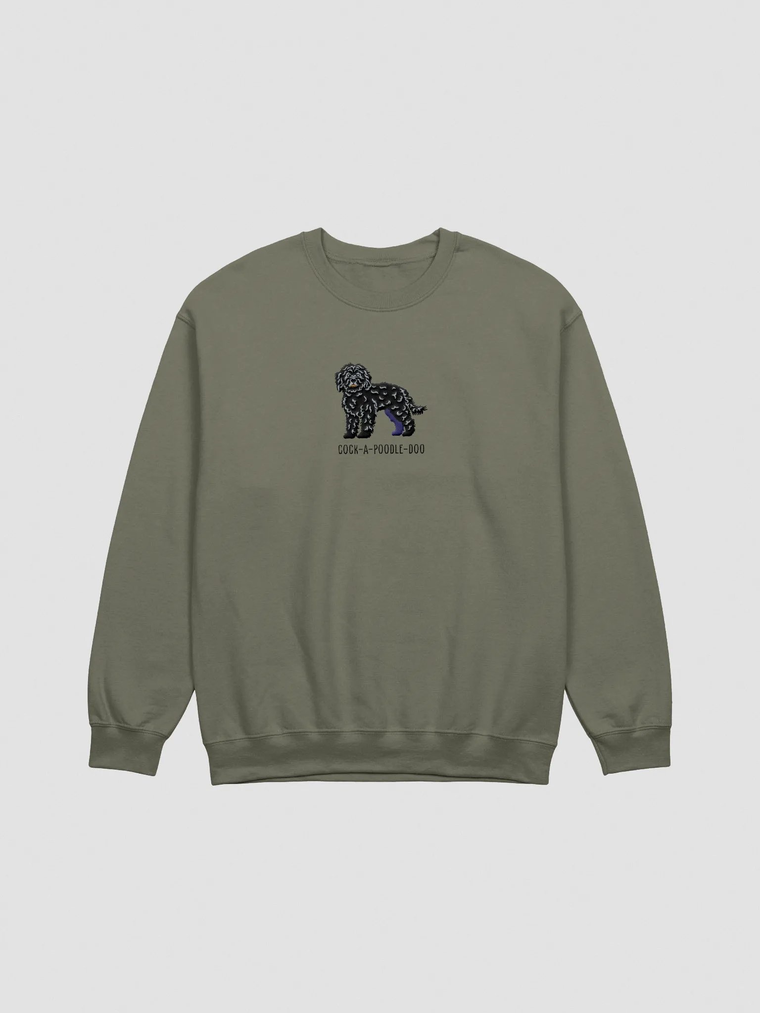 Cock-A-Poodle-Doo Sweatshirt (Embroidered) of a Cockapoo(Black) product image (3)