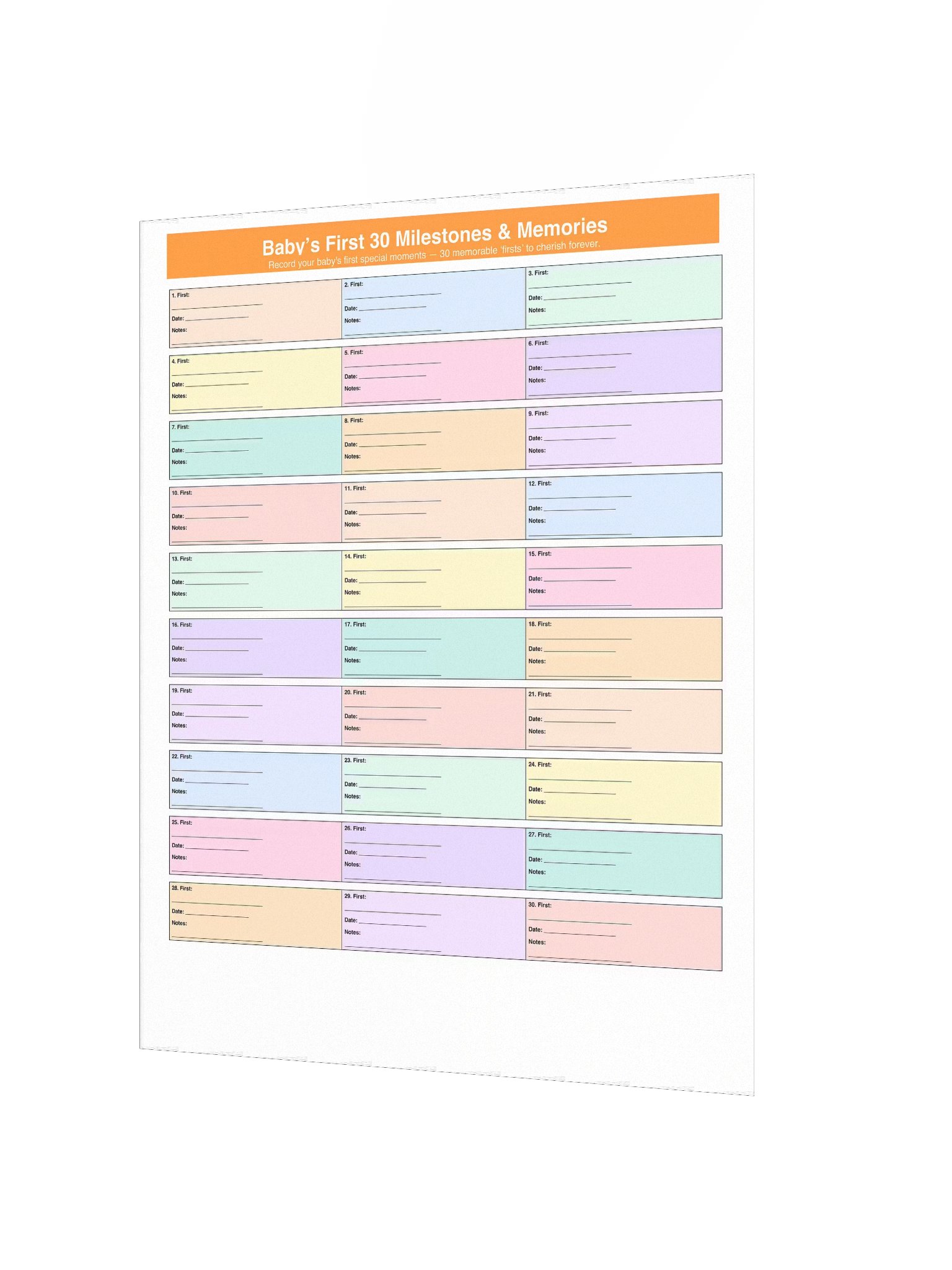 Baby's First 30 Milestones and Memories product image (3)