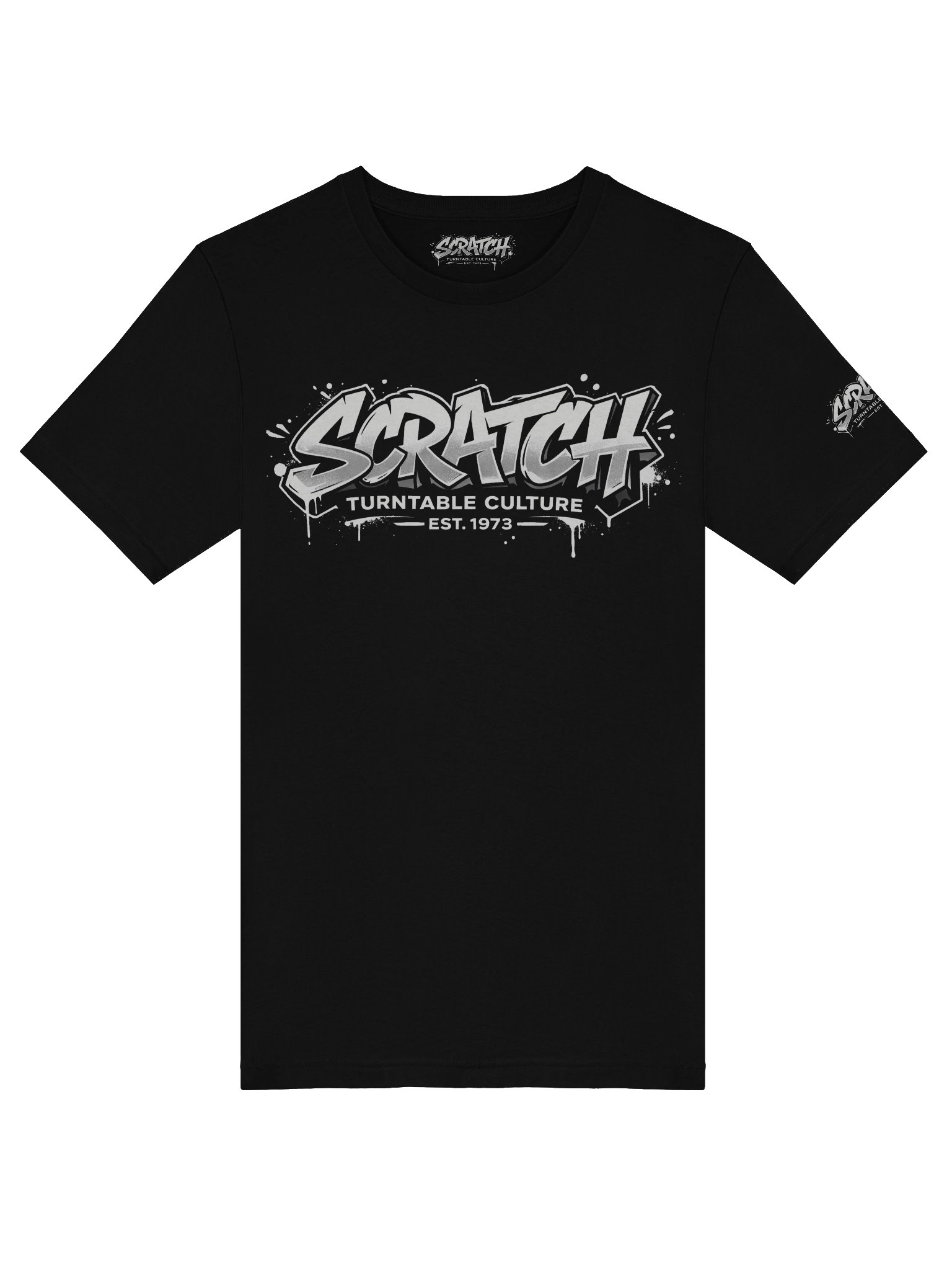 SCRATCH LOGO T SHIRT - GRAFFITI VERSION (WHITE) product image (39)
