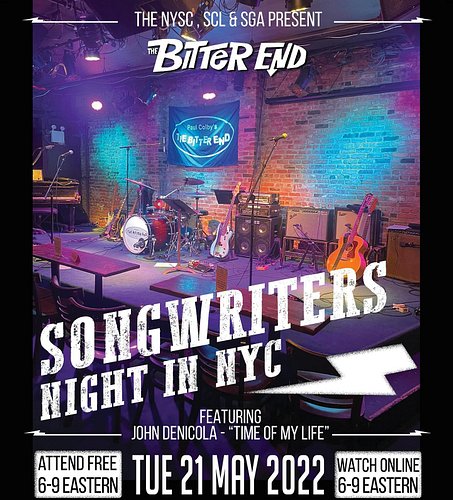Tuesday May 21 @johndenicolamusic is performing and chatting as a special guest for this event at @thebitterendnyc hosted by ...