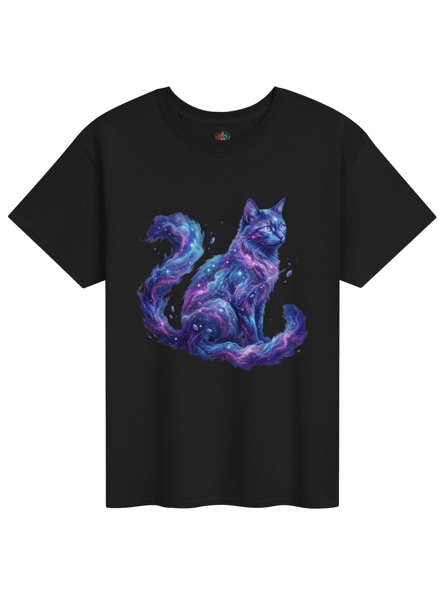 Celestial Nebula Cat | Cosmic Galaxy Heavyweight T-shirt product image (1)