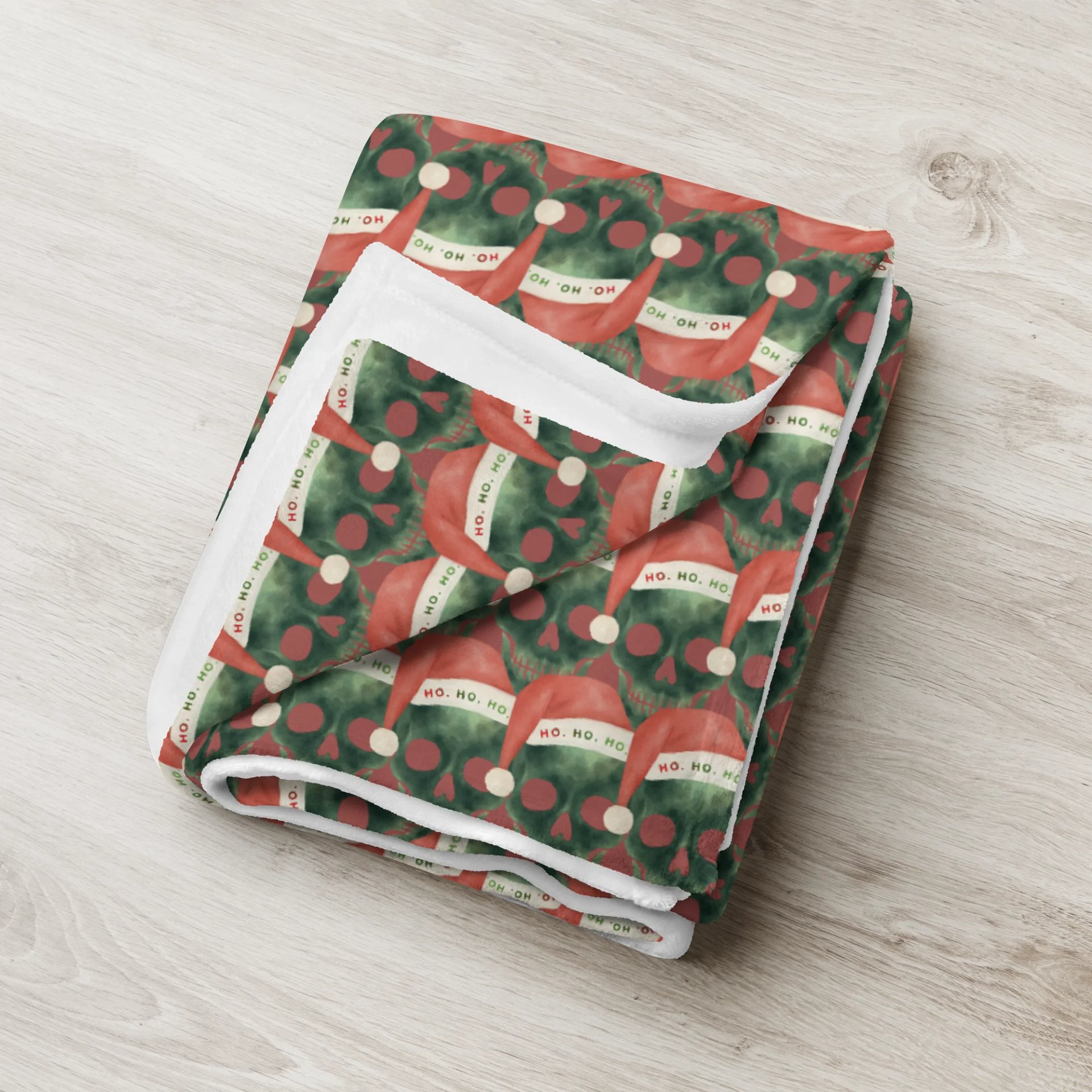 Grinch Vibes Fleece Throw Blanket product image (8)
