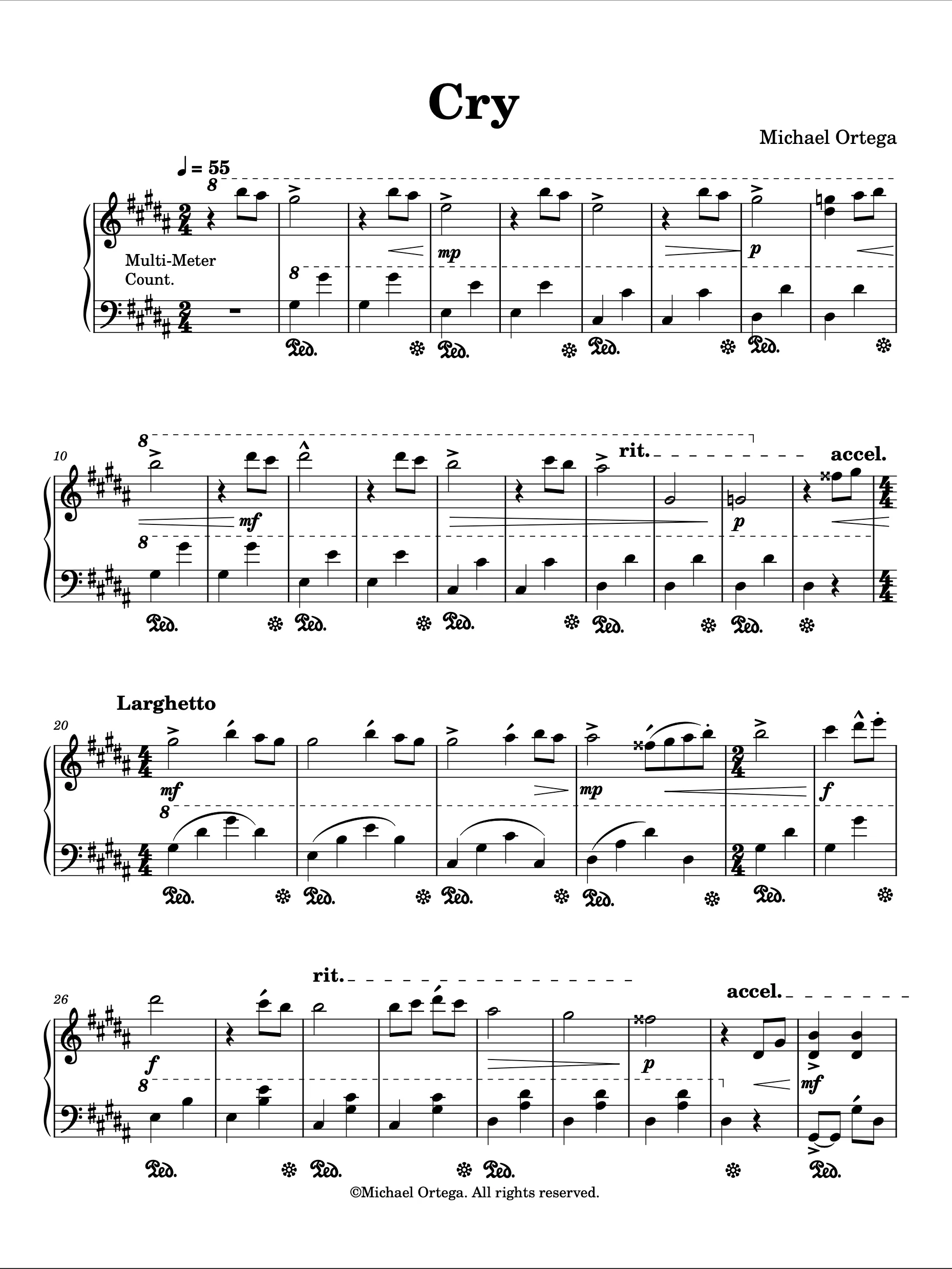 Cry (Digital Score Download) product image (2)
