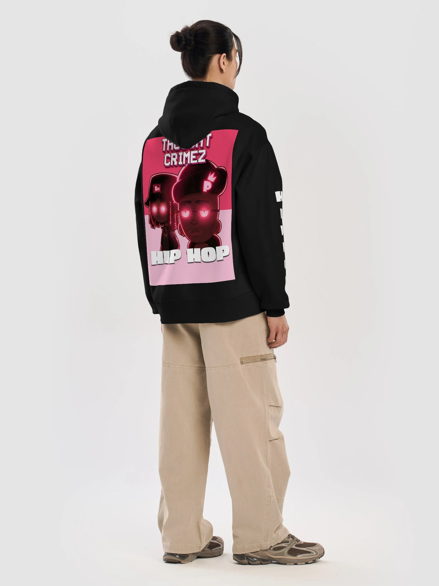 HIP HOP DARK CRIMEZ Neon Graphic Hoodie product image (23)