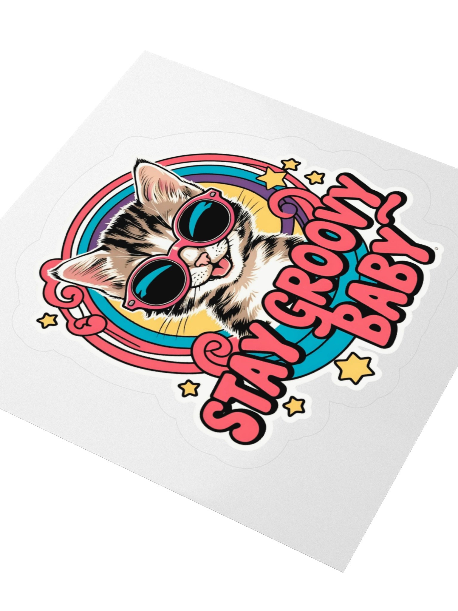 Groovy Cat Sunglasses Sticker product image (3)