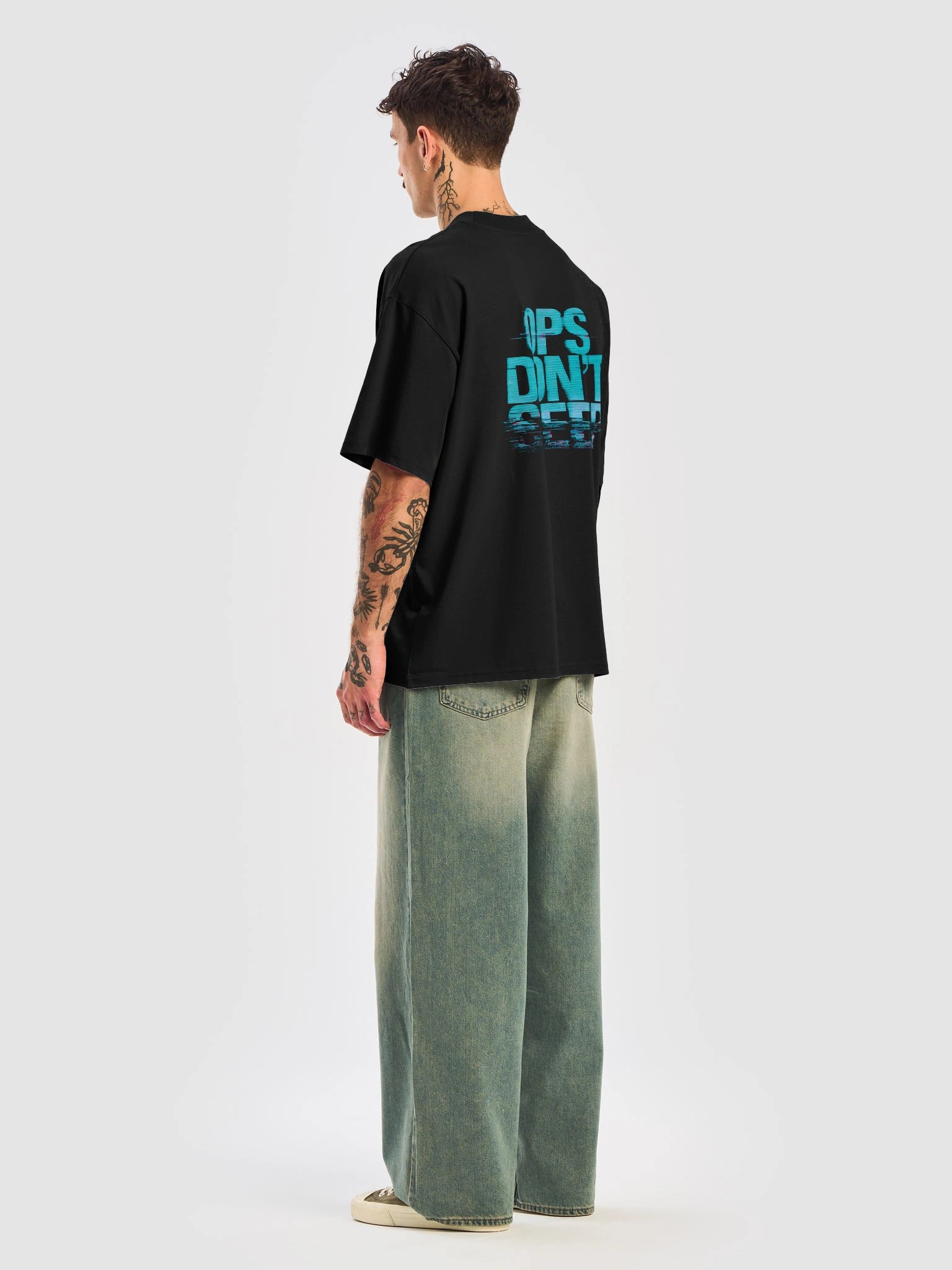 Blue Circuit Eye Oversized Tee product image (8)