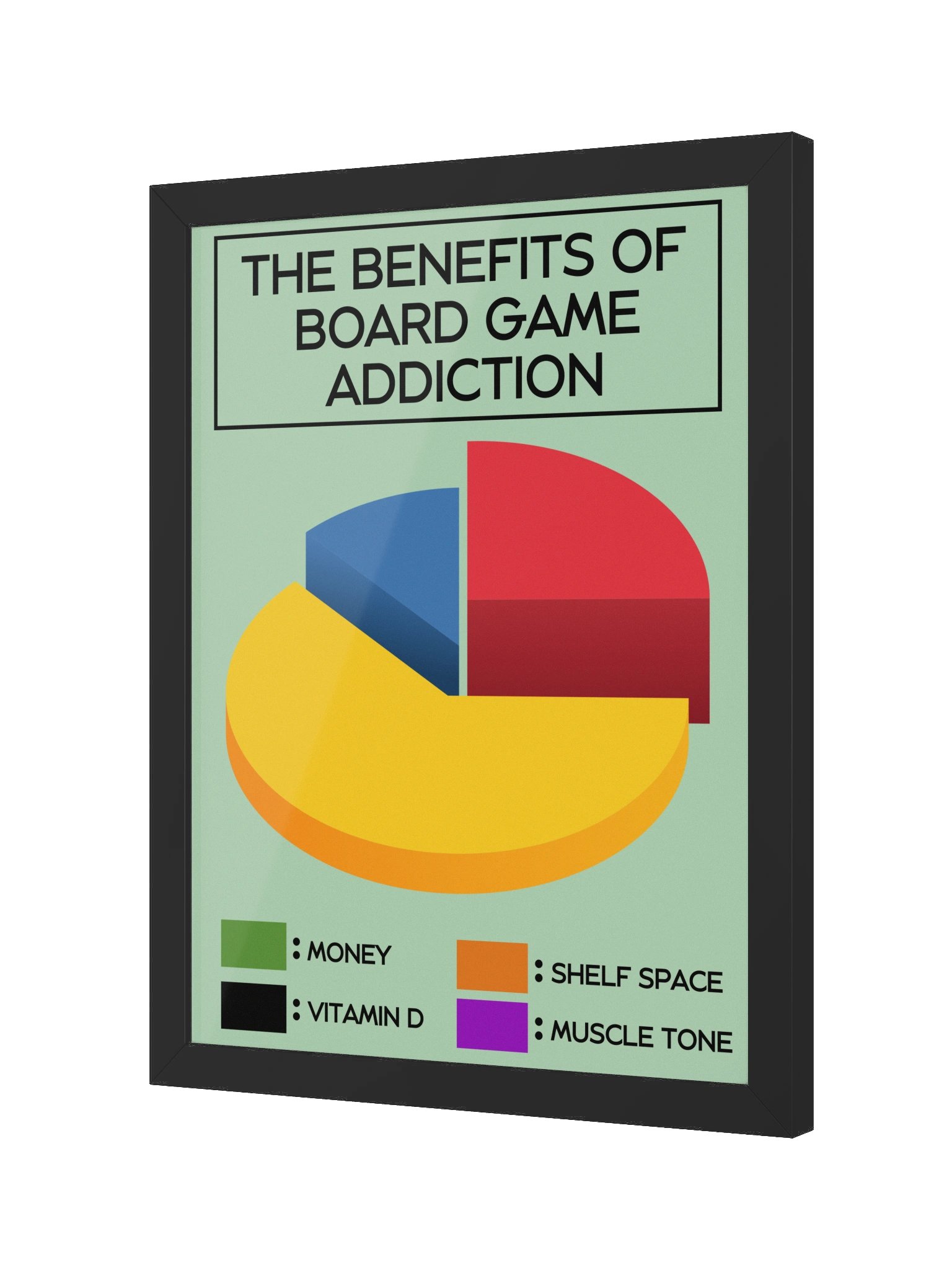 Addict Pie Chart Board Game Room Poster - FRAMED product image (6)
